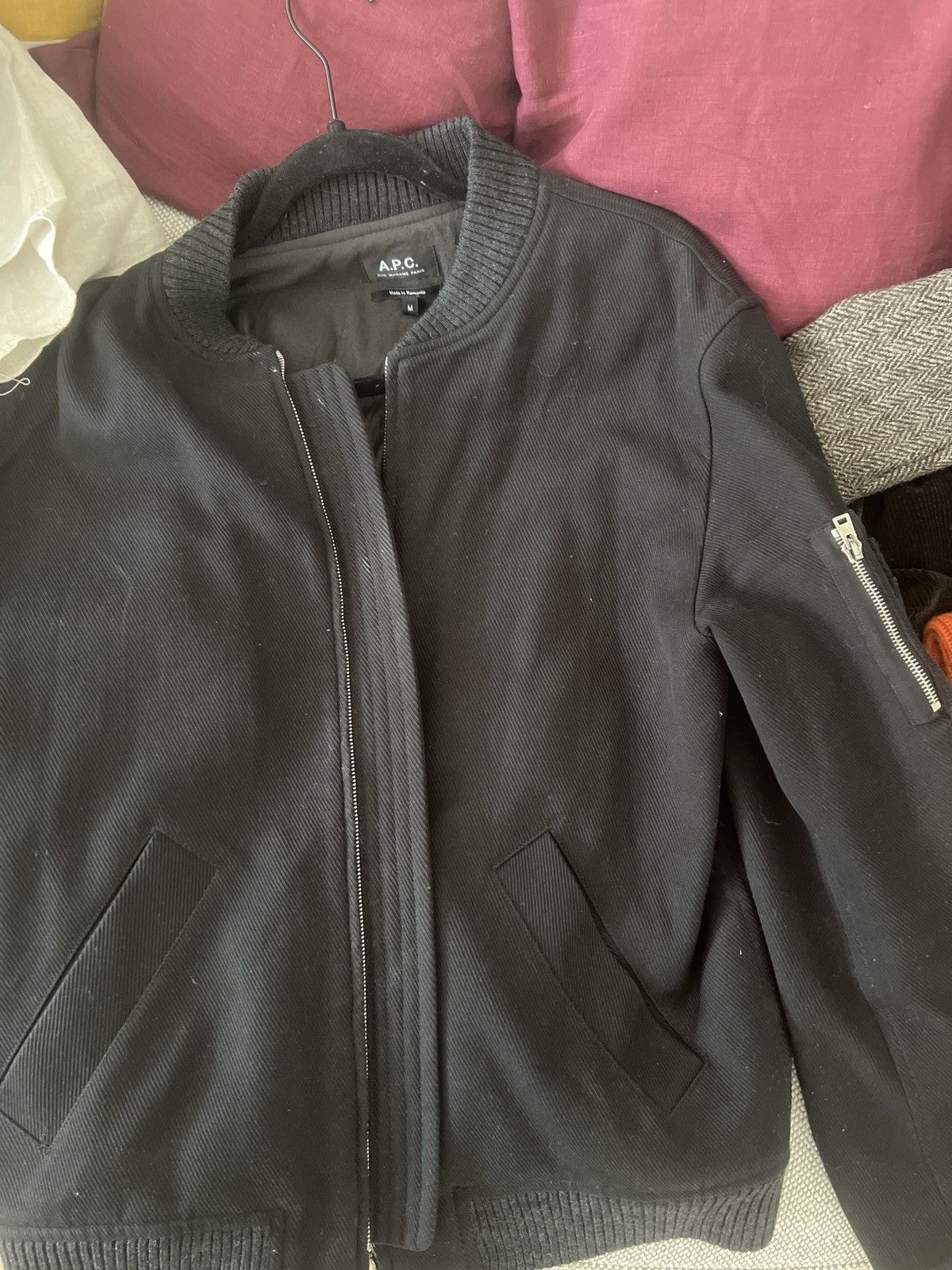 A.P.C. A.P.C. Black Bomber Jacket – Minimal Parisian Style Size US M / EU 48-50 / 2 - 2 Thumbnail