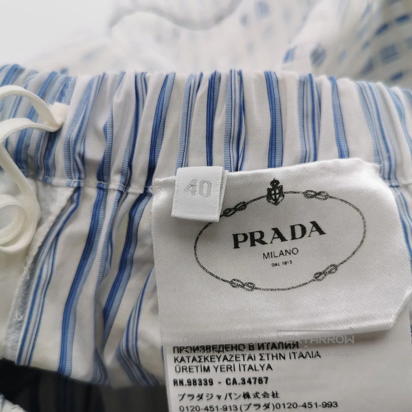 Prada Prada Colorful Logo Cotton Shorts Size 4. Size 39" - 5 Thumbnail