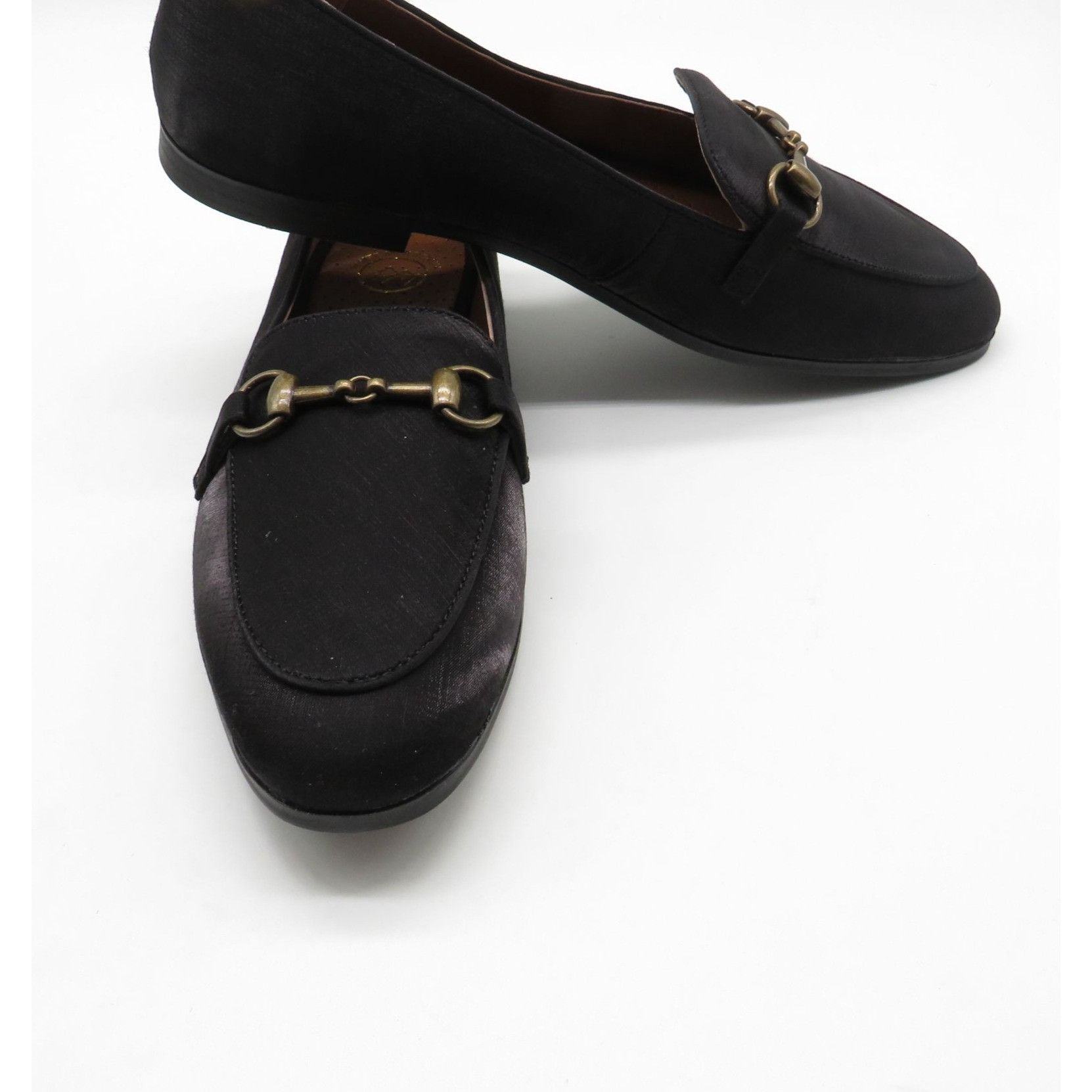 Other White Mountain Nooks Black Shimmer Horsebit Loafers Women's Size US 9.5 / IT 39.5 - 7 Thumbnail