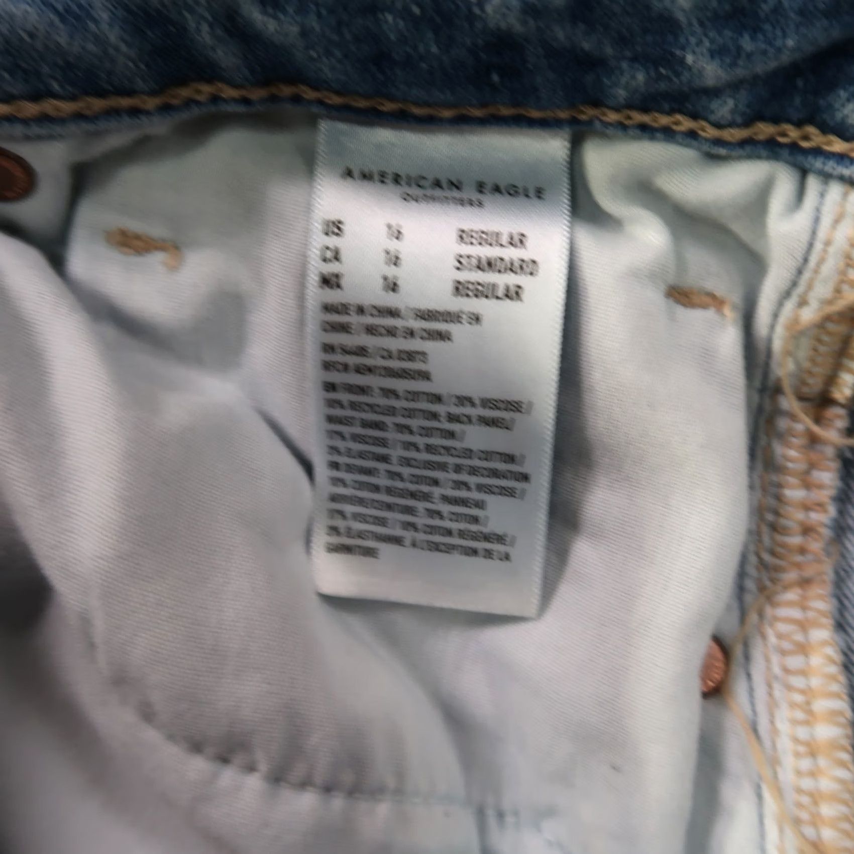 American Eagle Outfitters VINTAGE American Eagle Womens Jeans? Size 38" / US 16 / IT 52 - 7 Thumbnail