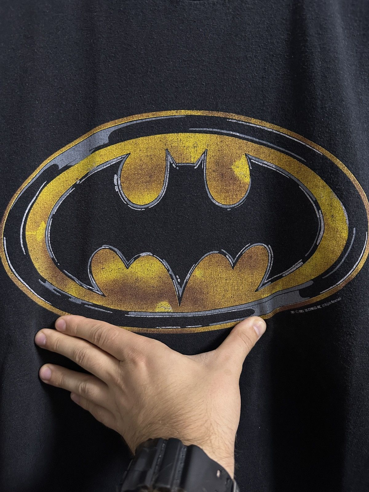 DC Comics Very Rare Vintage T-Shirt Batman 1989’ Big Logo Size US L / EU 52-54 / 3 - 2 Thumbnail