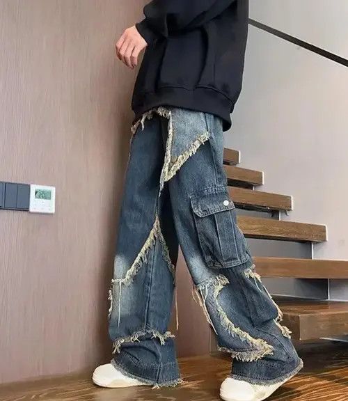 VIBE Star Embroidered Jeans Size US 34 / EU 50 - 6 Thumbnail