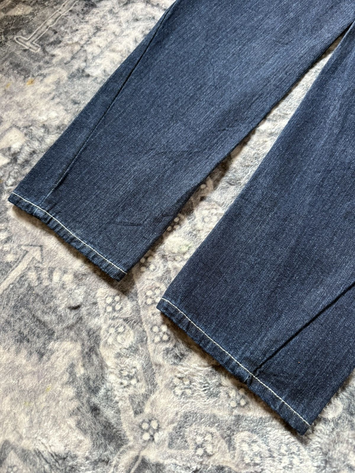 Japanese Brand And it Japan Asymmetric Fly Diagonal Cut Wide Denim Jeans Size US 32 / EU 48 - 14 Thumbnail