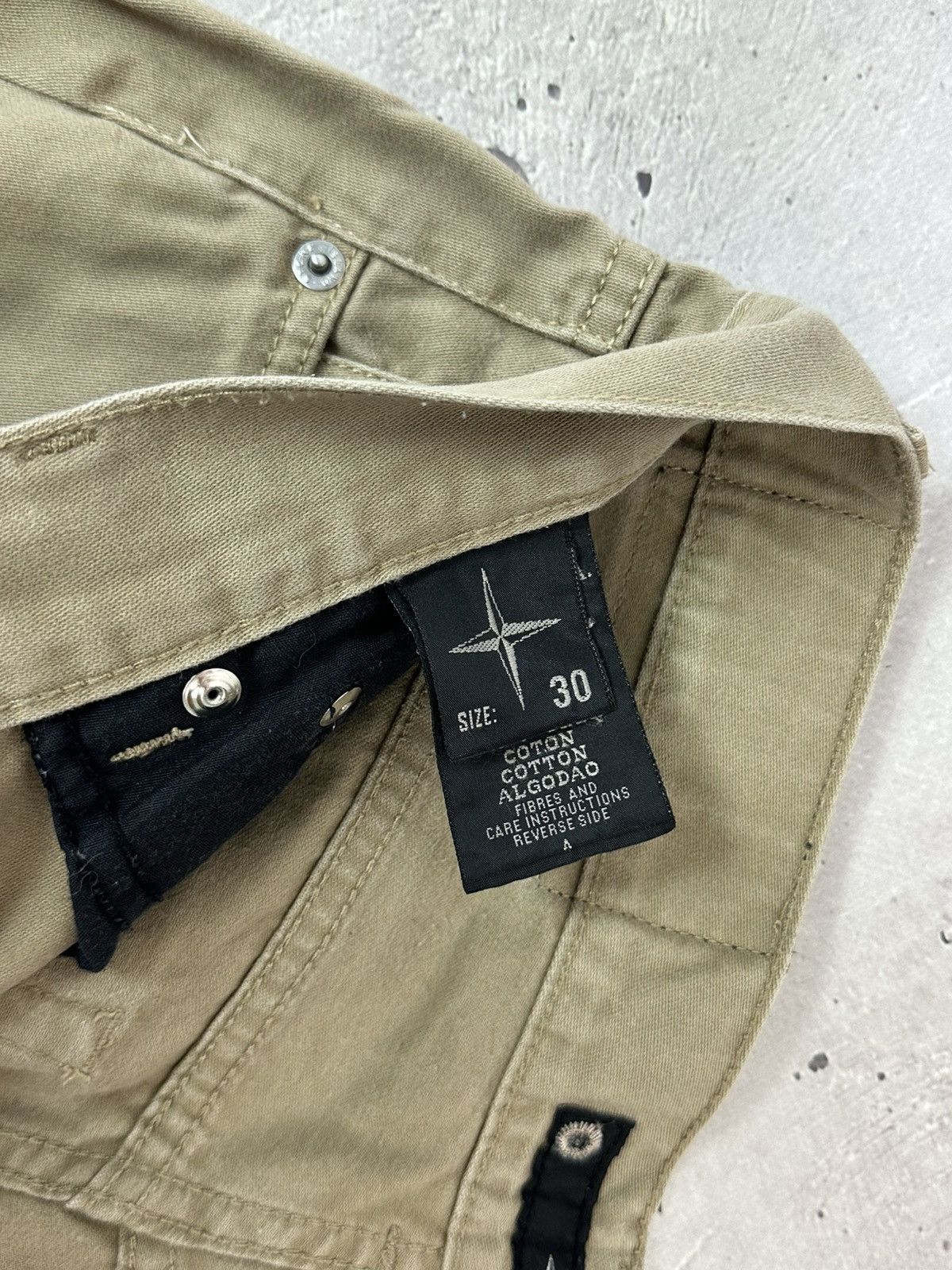 Vintage Stone Island Vintage Logo Beige Made in Italy Pants Size US 30 / EU 46 - 12 Thumbnail