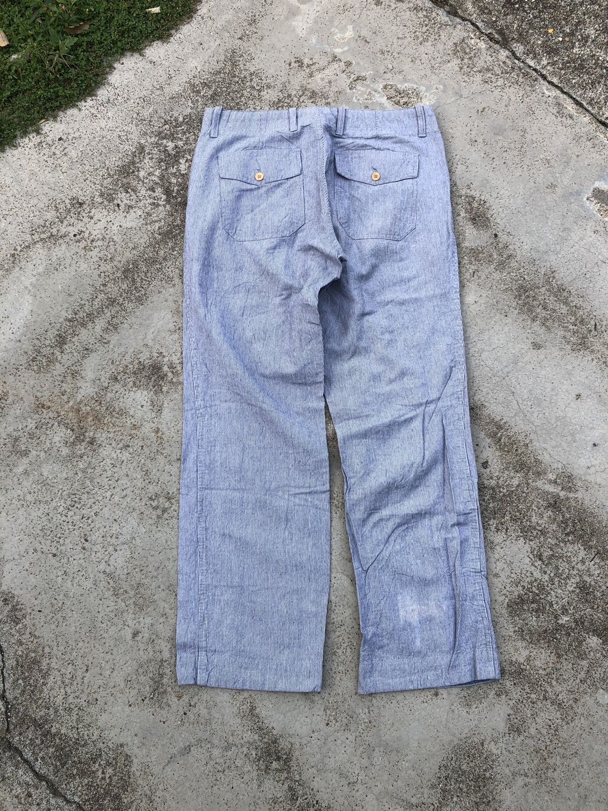 Banana Republic STRIPED⚡️⚡️RELAXED FIT PANTS BY BANANA REPUBLIC Size US 33 - 6 Thumbnail