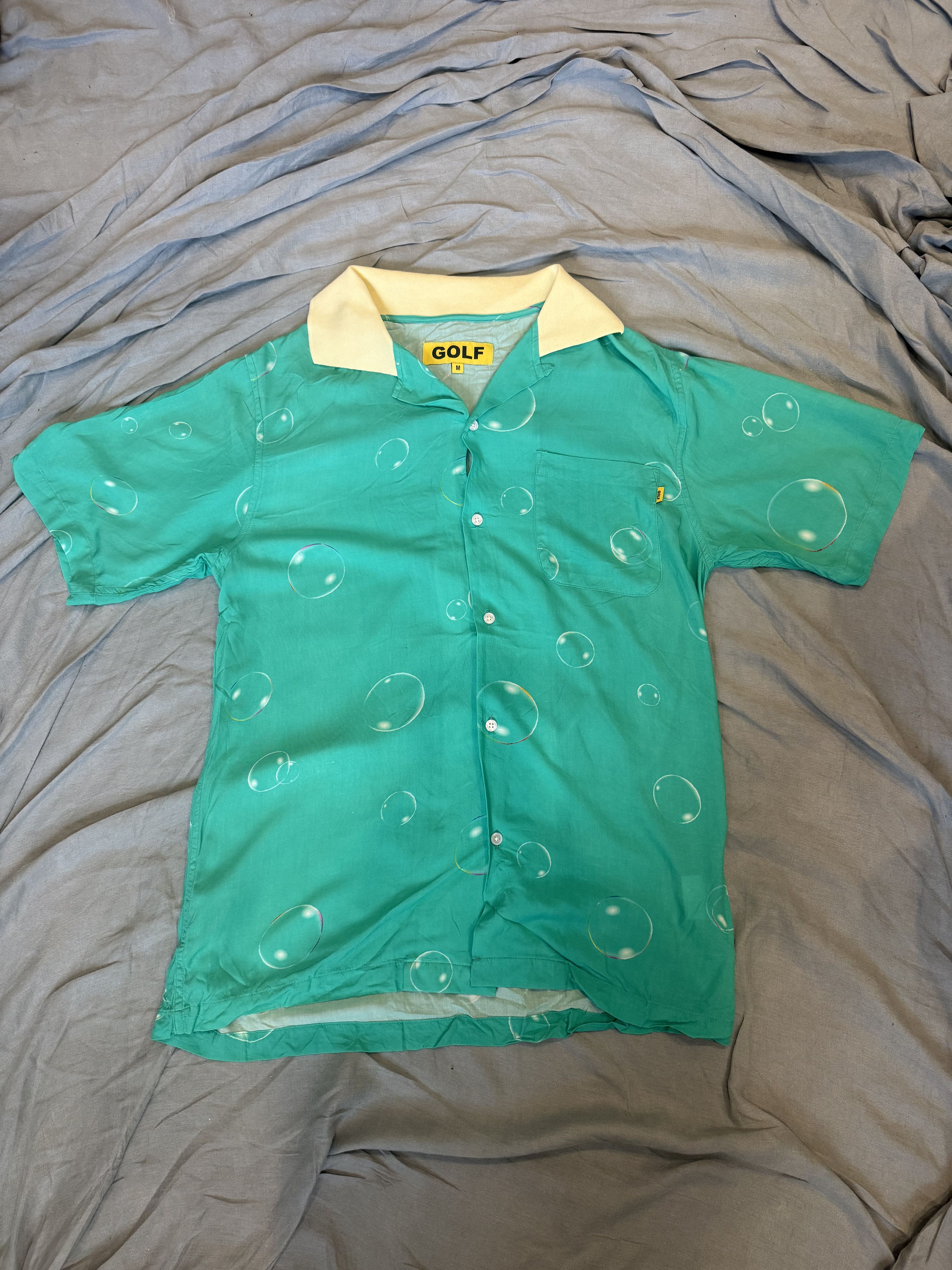 トップス golf wang lace button up light blue Golf Wang × Tyler The Creator Light Blue Lace Button Up