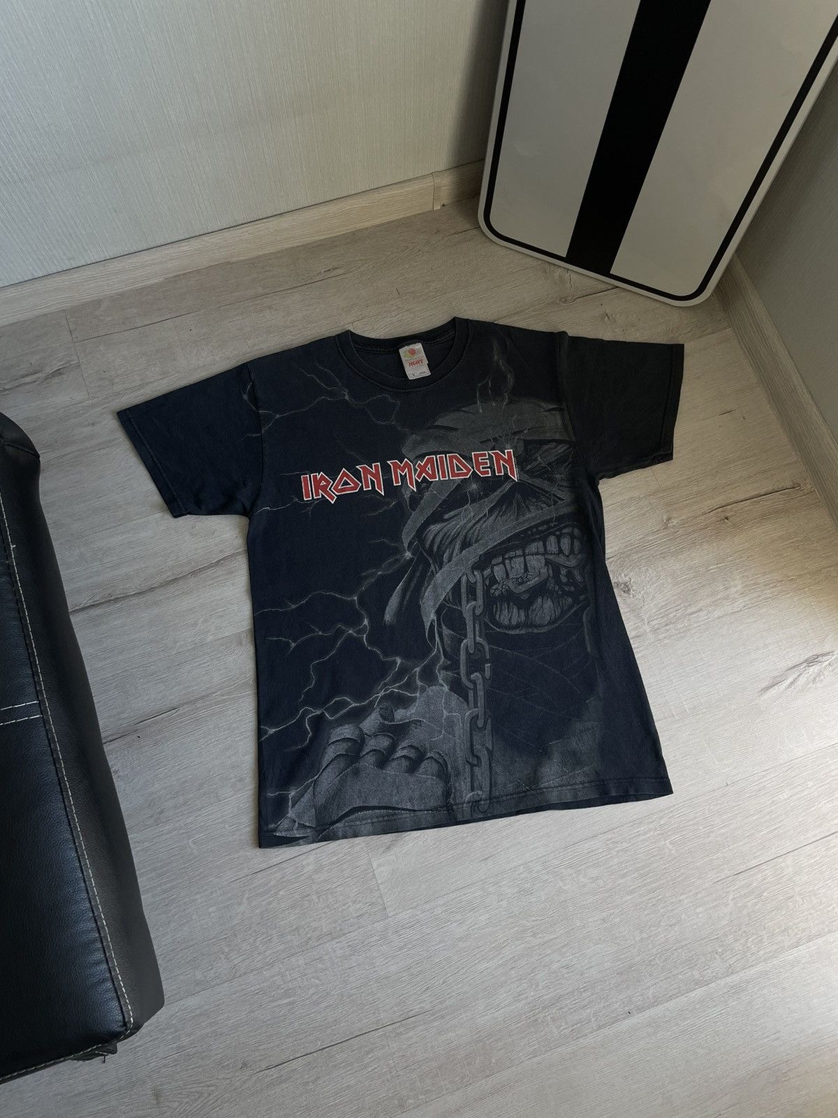 Band Tees × Iron Maiden Vintage Iron Maiden Over/Full Print With Zombie 🧟‍♂️ Metal Band Size US M / EU 48-50 / 2 - 2 Thumbnail
