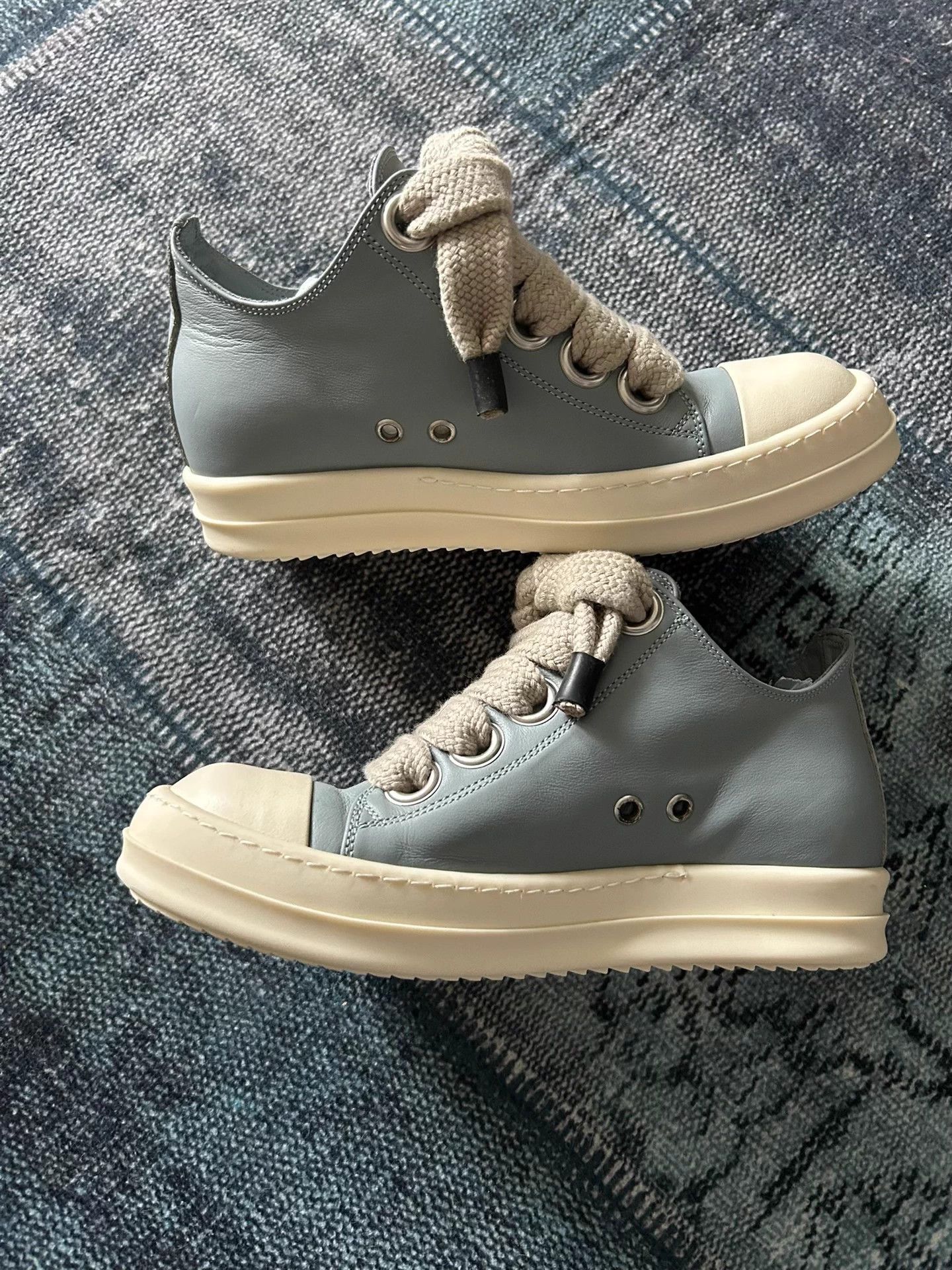 Rick Owens Rick Owens 24ss moody blue thick laces low top 37 women's Size US 6 / IT 36 - 1 Thumbnail