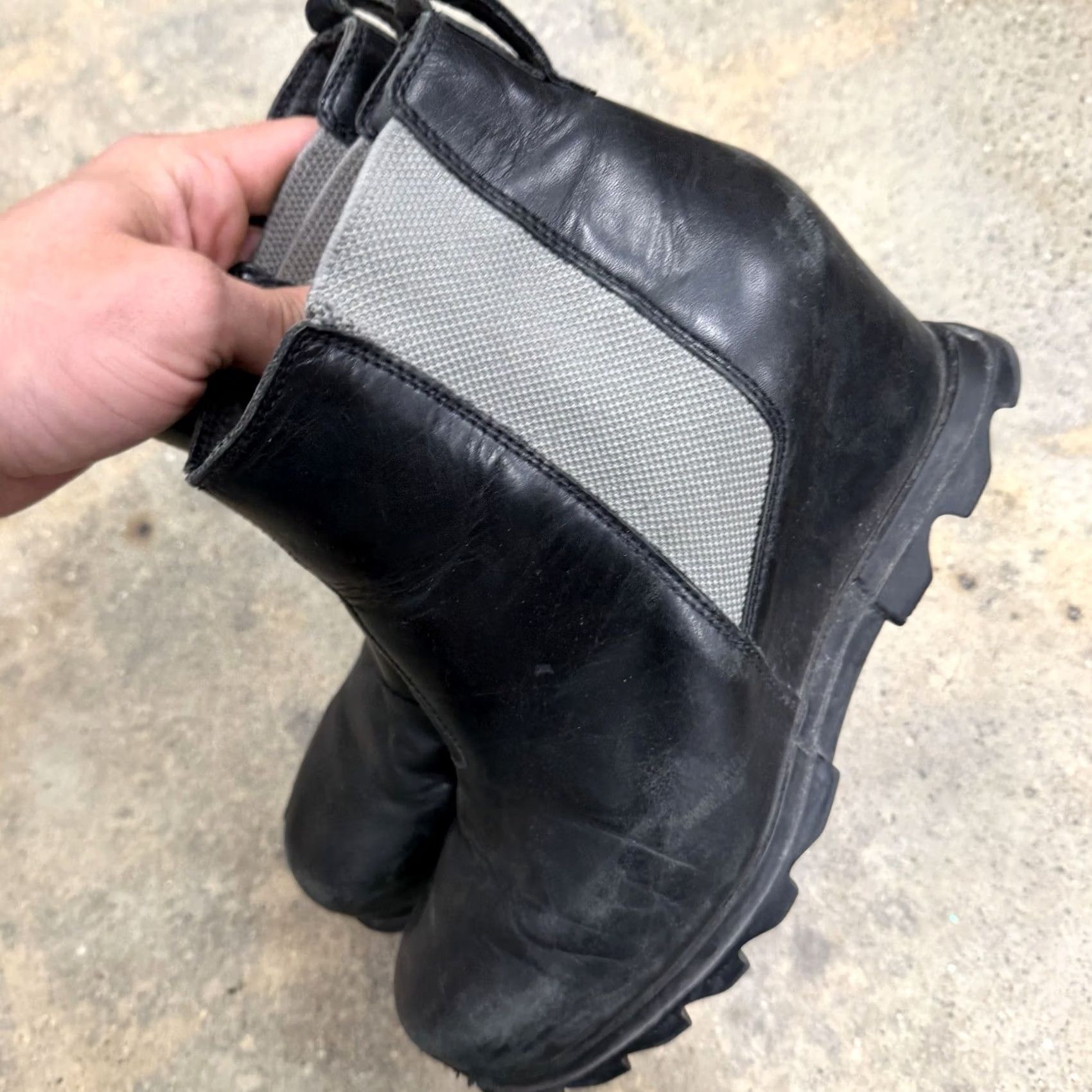 SOREL Sorel Joan Of Arctic Wedge III LL6011-010 Black Chelsea Boots Size 11 Womens Waterproof Leather Winter Wedge Rubber Outsole Casual Size US 9 / IT 39 - 6 Thumbnail