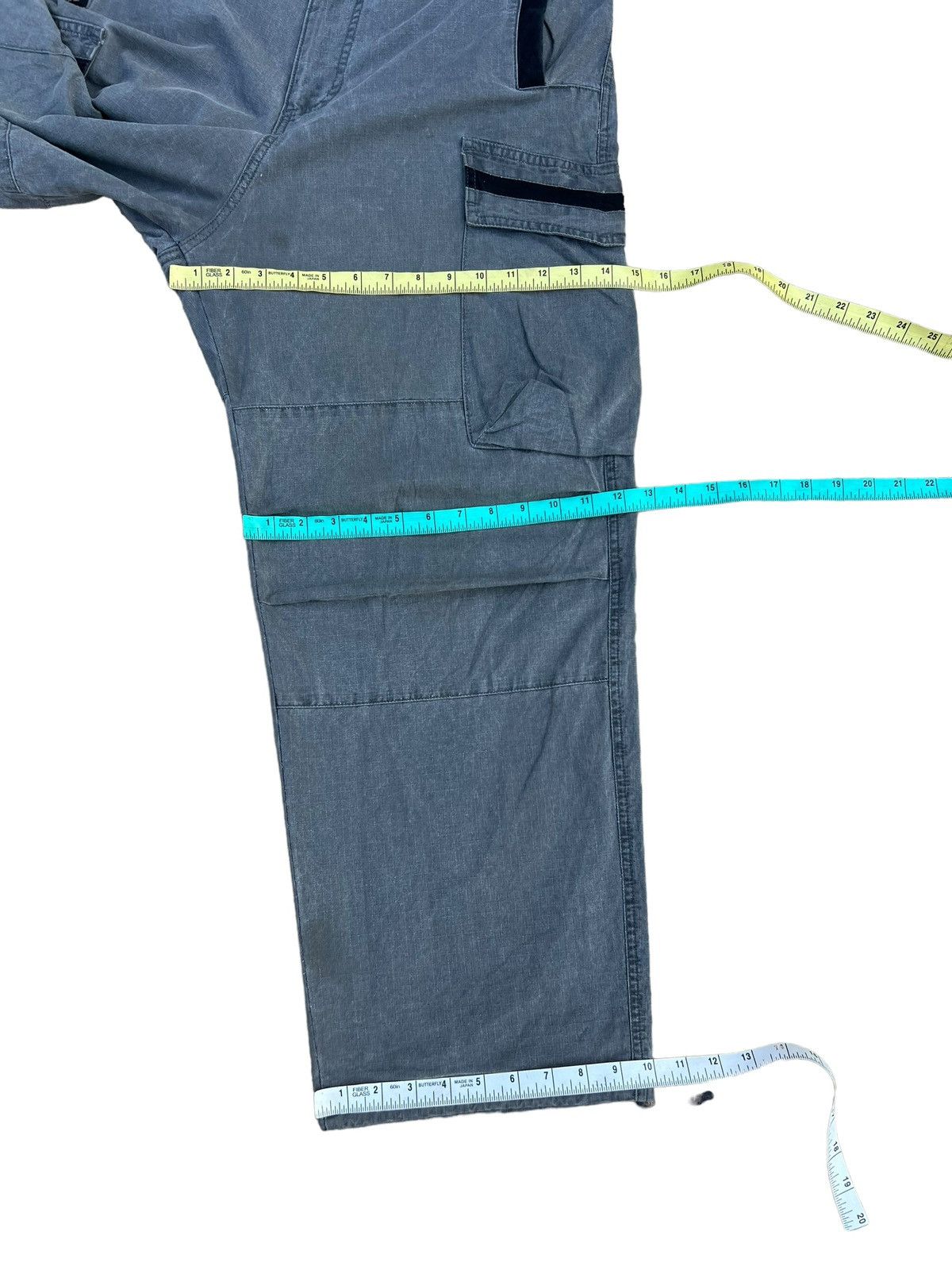 Shellac Vintage Revolver Japan Fade Grey Ripstop Baggy Cargo Trouser Size US 34 / EU 50 - 4 Thumbnail