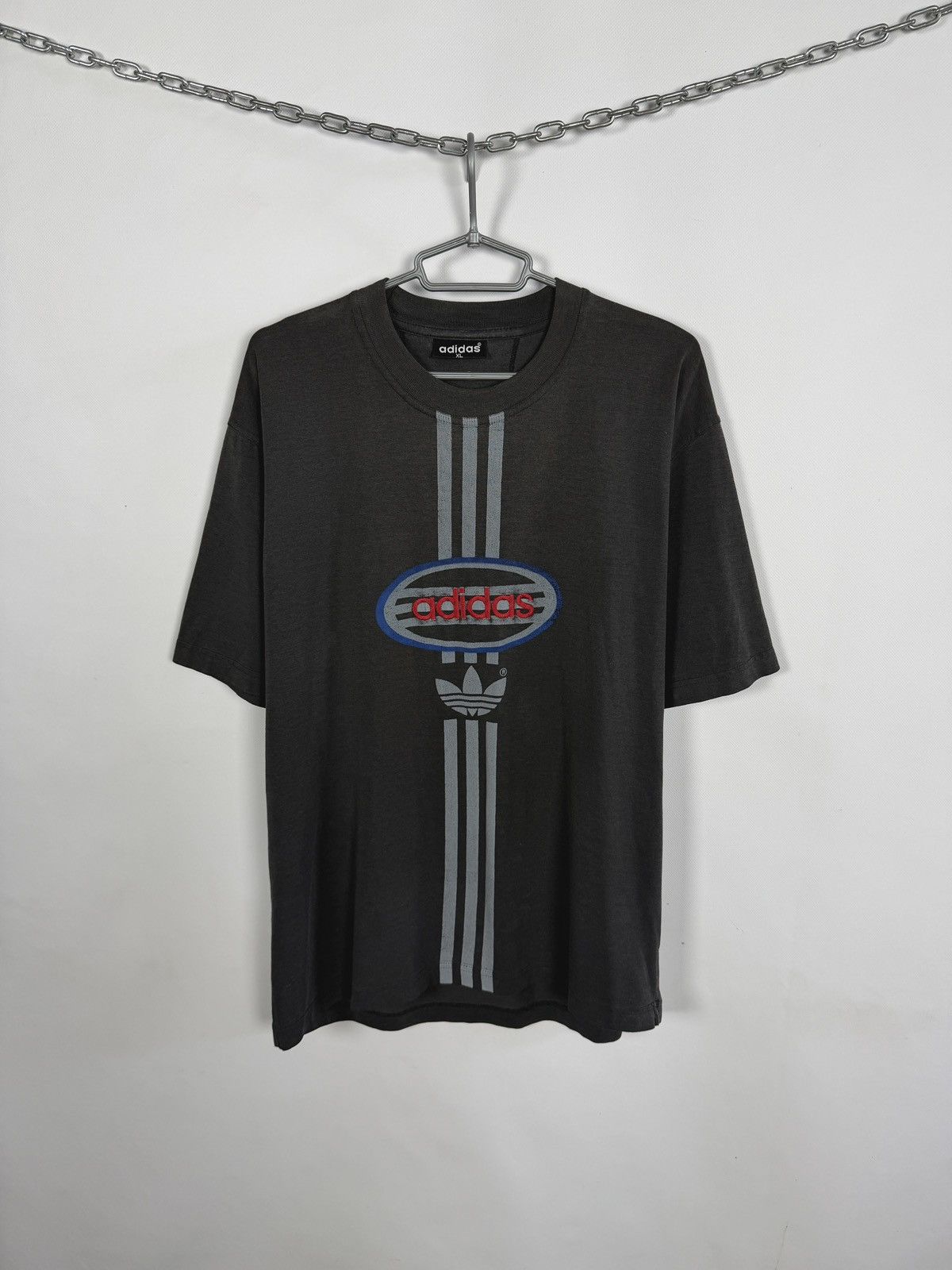 Adidas Adidas Vintage 90s T-Shirt Retro Three Stripes Trefoil Logo Size US XL / EU 56 / 4 - 1 Thumbnail
