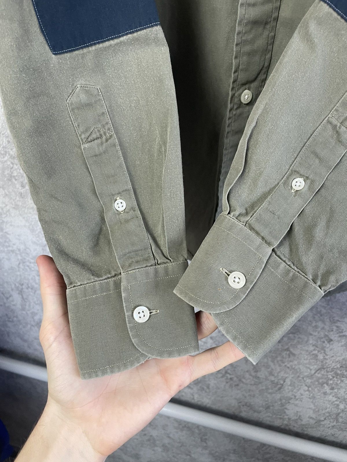 La Martina Vintage La Martina Khaki Long Sleeve Shirt Button Up Size US S / EU 44-46 / 1 - 10 Thumbnail