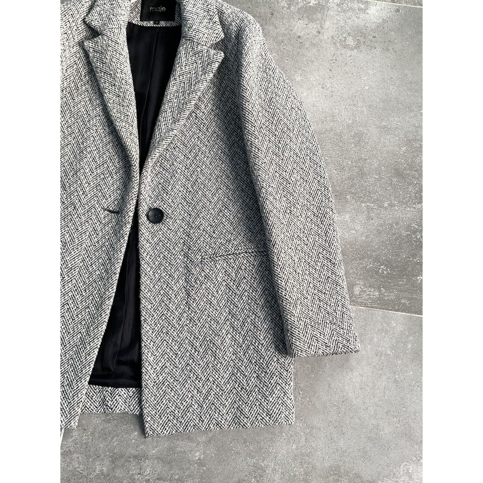 Designer × Maje Women's MAJE Wool Trench Coat Jacket EU 36 UK 8 US 4 IT 40 S Size S / US 4 / IT 40 - 5 Thumbnail