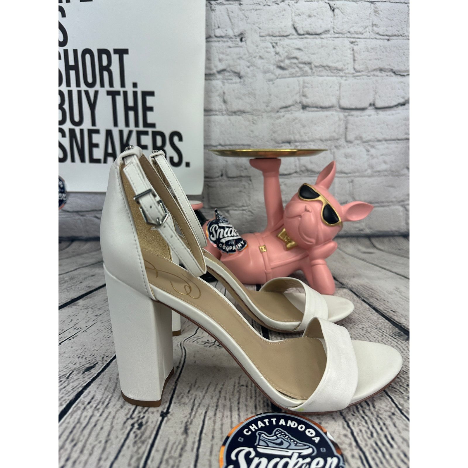 Sam Edelman Sam Edelman Yaro Block Heels Sandals Womens 9 EU 39 White Size US 9 / IT 39 - 5 Thumbnail