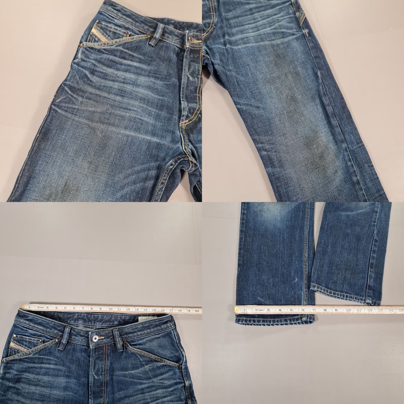 Diesel Diesel Jeans Blue W32 L28 Jodar Carrot Fit Cinch Back 0073N Jeans Mens Regular 32in 28in Cotton Denim Button Fly 5-Pocket Vintage No Size US 32 / EU 48 - 8 Thumbnail
