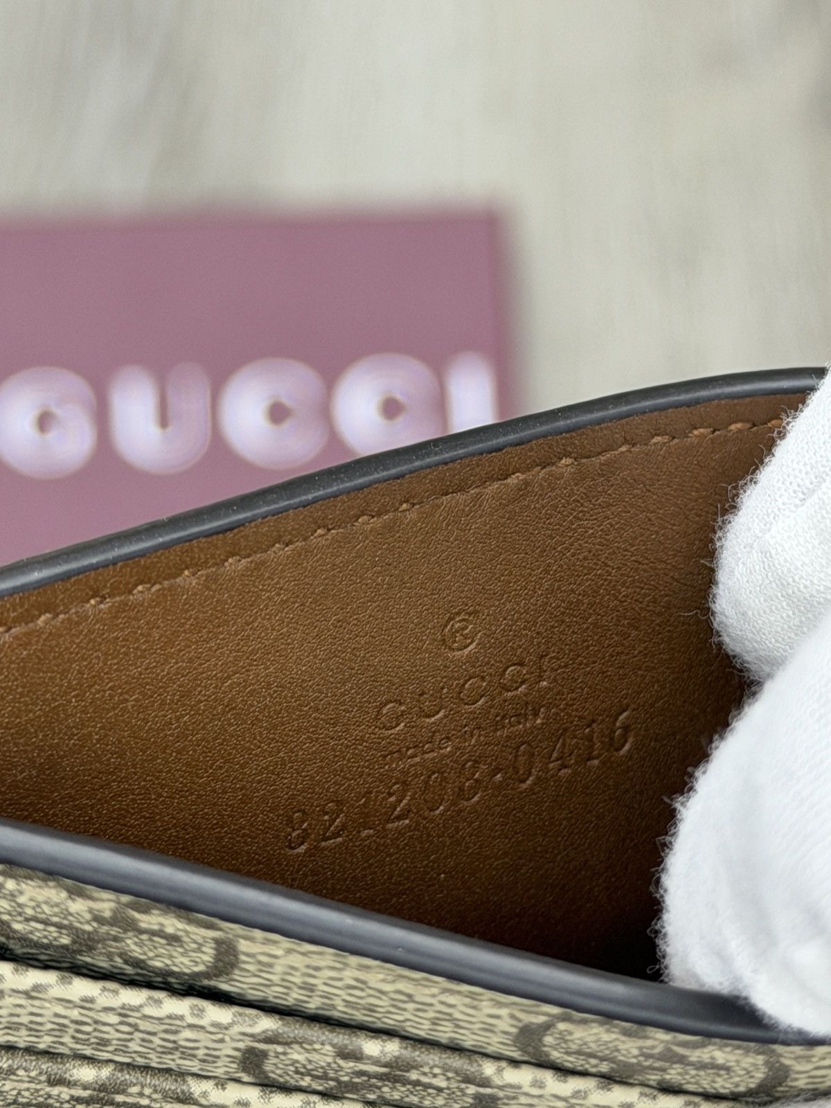 Gucci Gucci Card Case Supreme Beige Size ONE SIZE - 7 Thumbnail