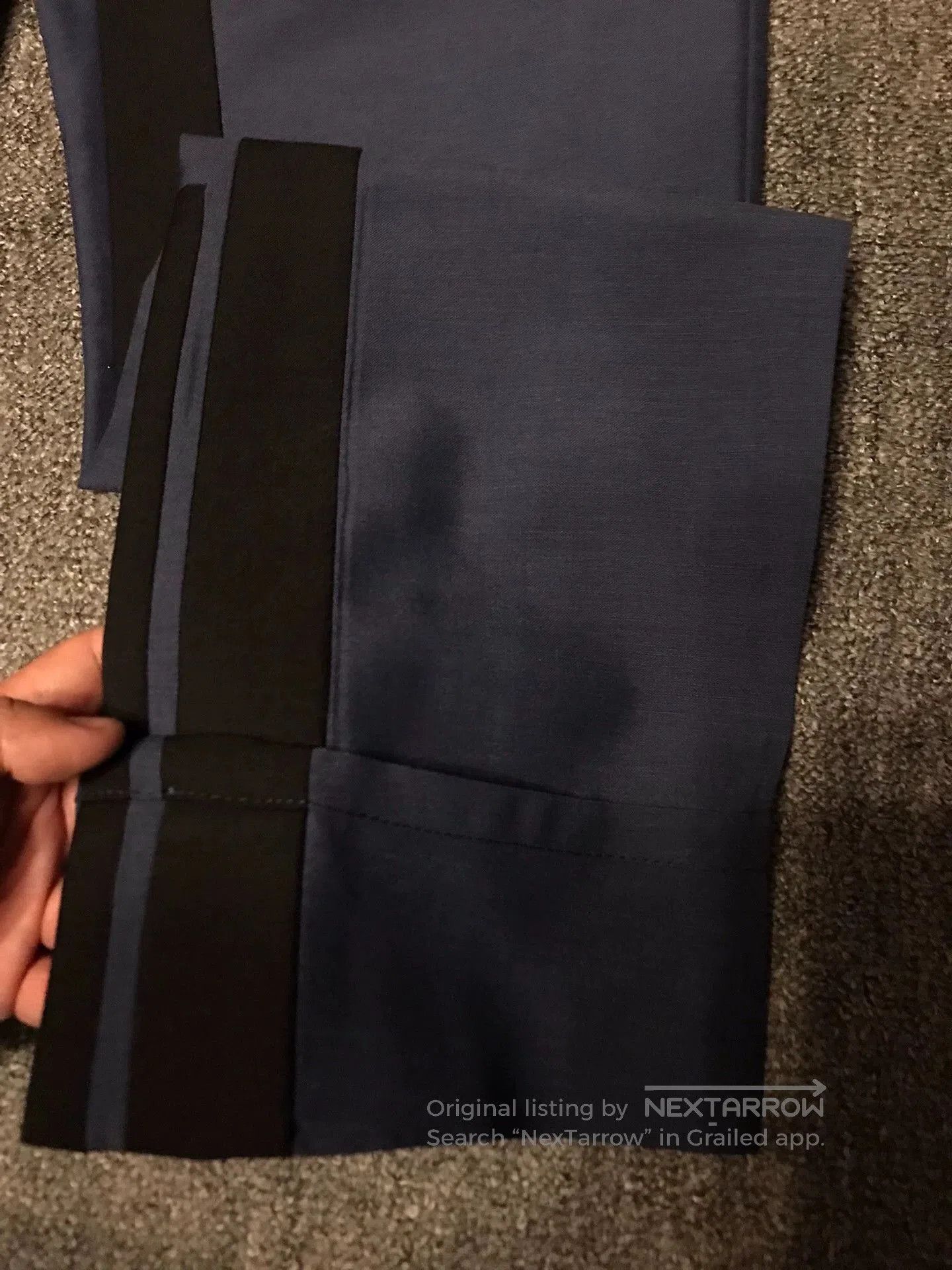 Polo Ralph Lauren Blue Casual Pants with Black Stripe Detail Size 34. Size US 34 / EU 50 - 3 Thumbnail
