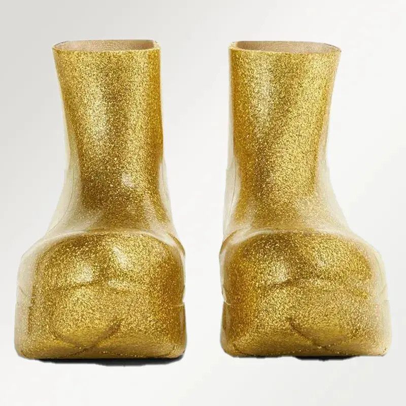 Bottega Veneta o1bcso1str0924 Puddle Ankle Boot in Gold Size US 10 / EU 43 - 2 Thumbnail