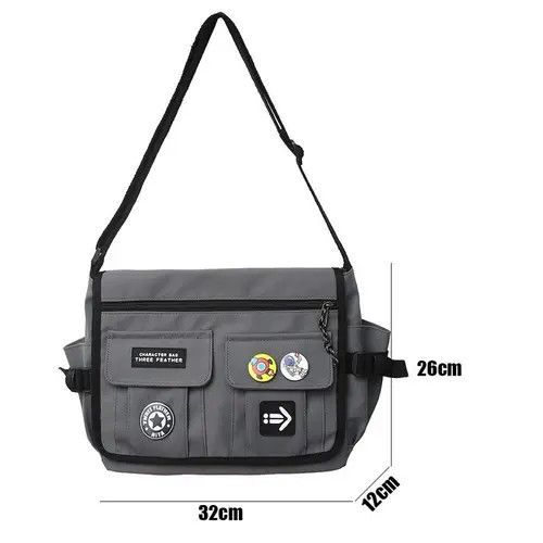 Vintage Harajuku Men Nylon Crossbody Bags Size ONE SIZE - 2 Thumbnail