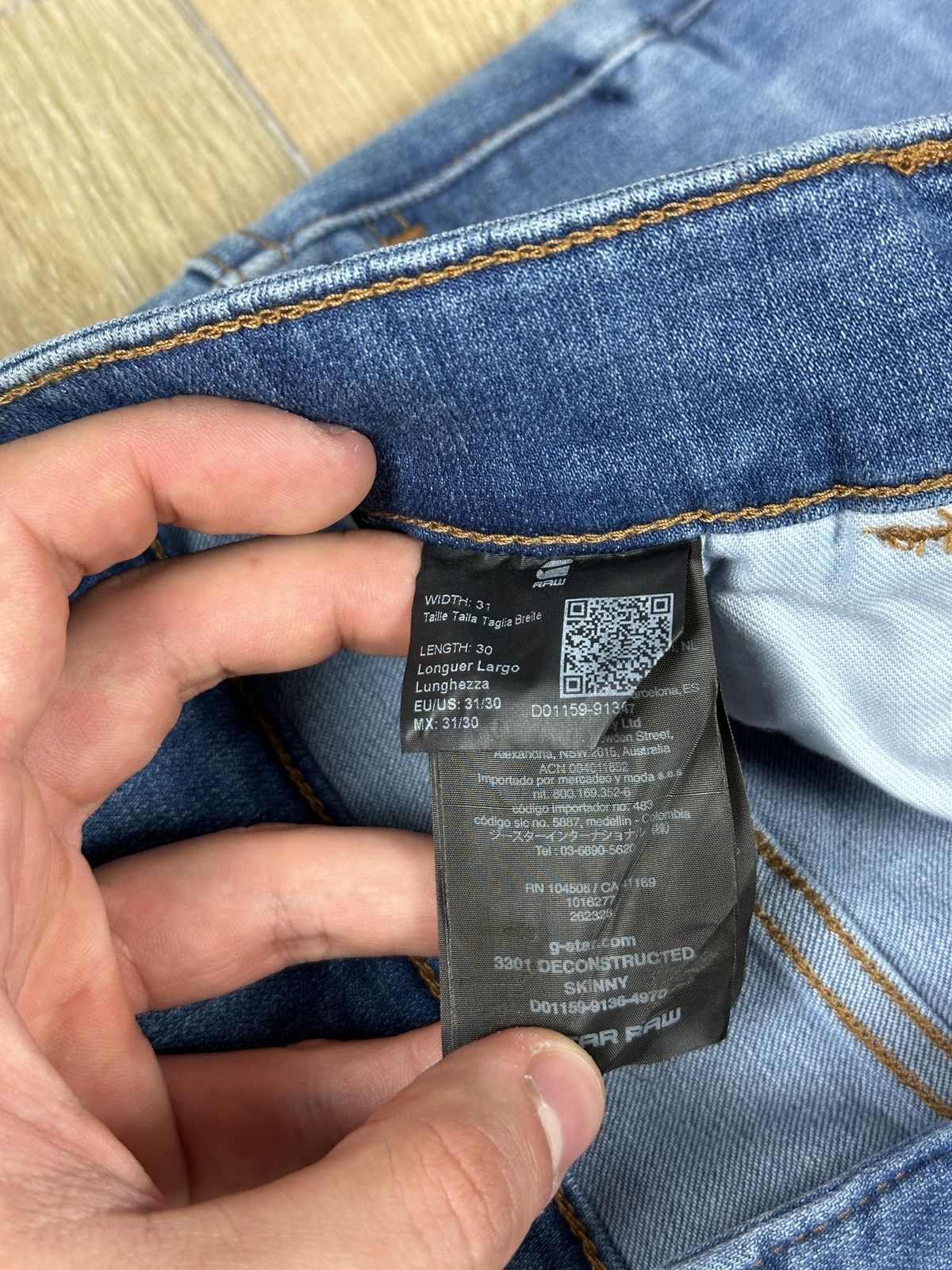 G-Star NEW🏷️ G-Star Raw 3301 Deconstructed Skinny Denim Jeans Size US 31 - 7 Thumbnail