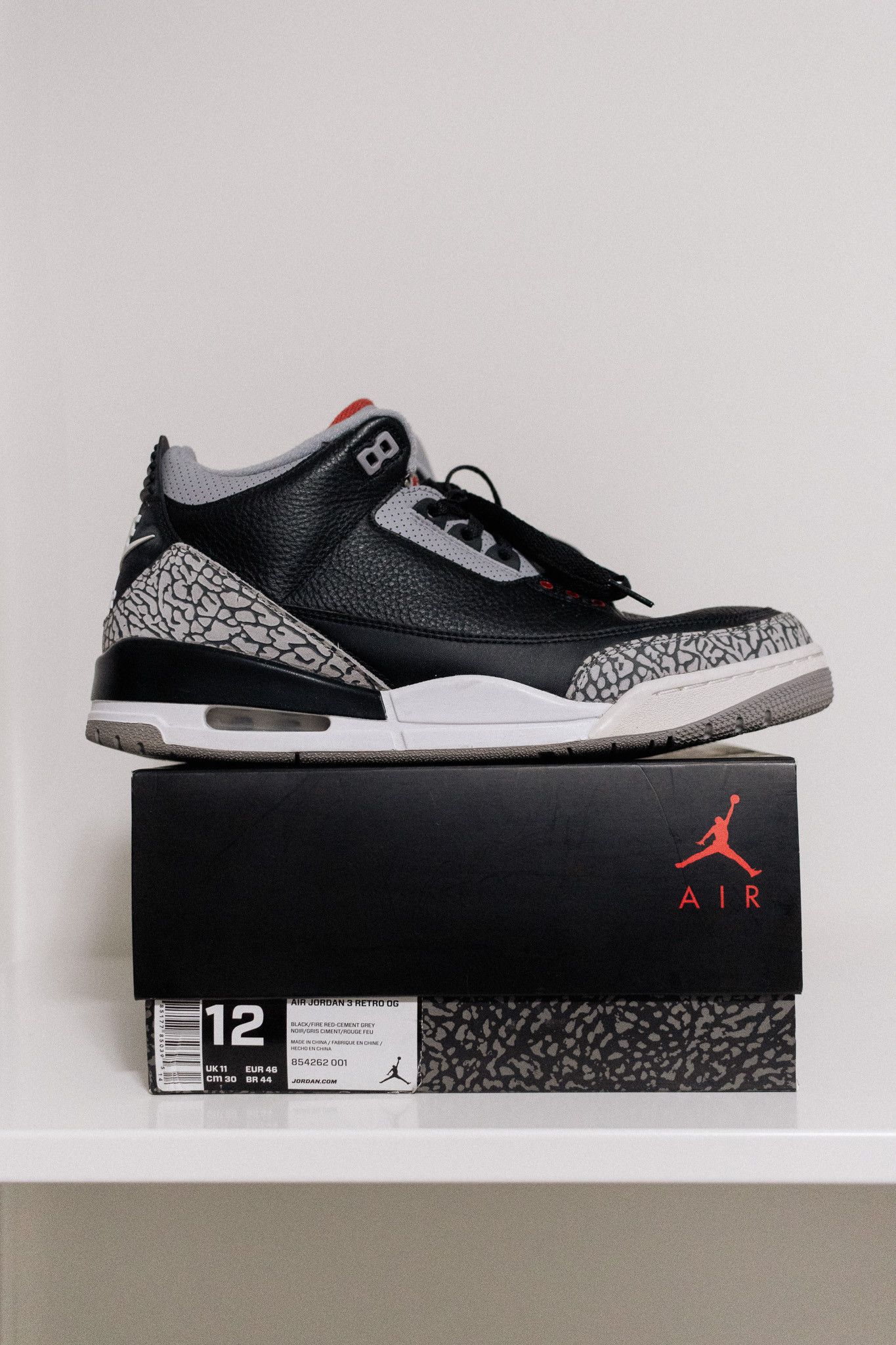 Nike Jordan 3 Black Cement Size US 12 / EU 45 - 1 Thumbnail