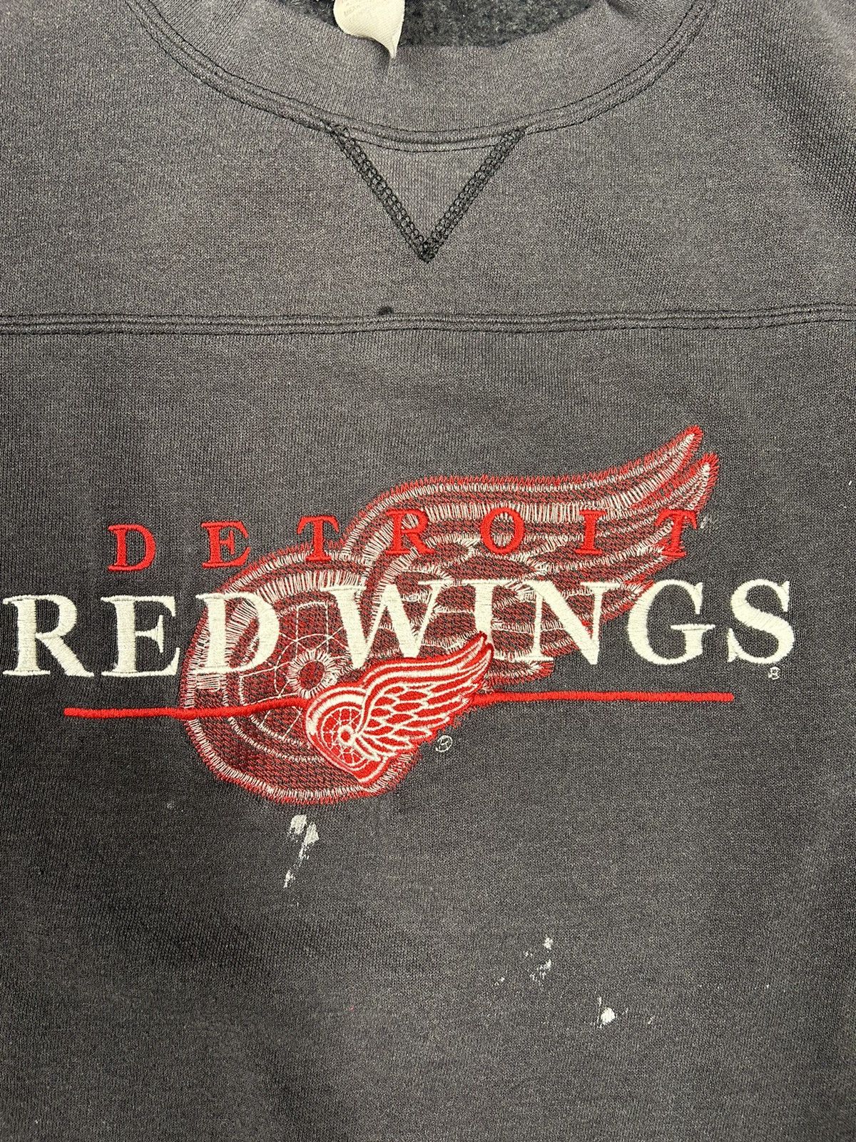 NHL × Vintage Crazy Vintage 90s Essential Black Detroit Red Wings Crewneck Size US L / EU 52-54 / 3 - 2 Thumbnail