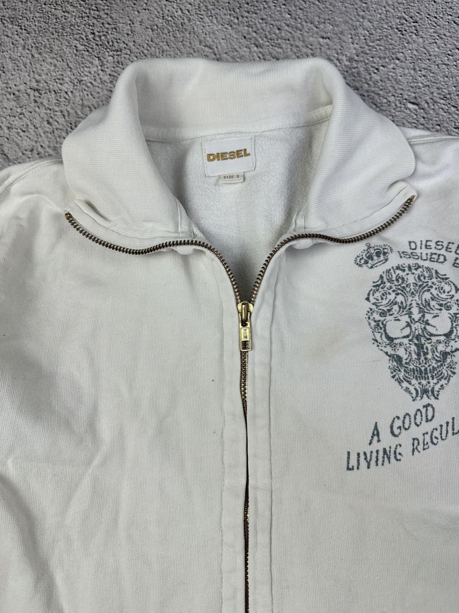 Diesel × Vintage Vintage Diesel Industry Zip Hoodie Y2K Distressed Faded Size S / US 4 / IT 40 - 9 Thumbnail