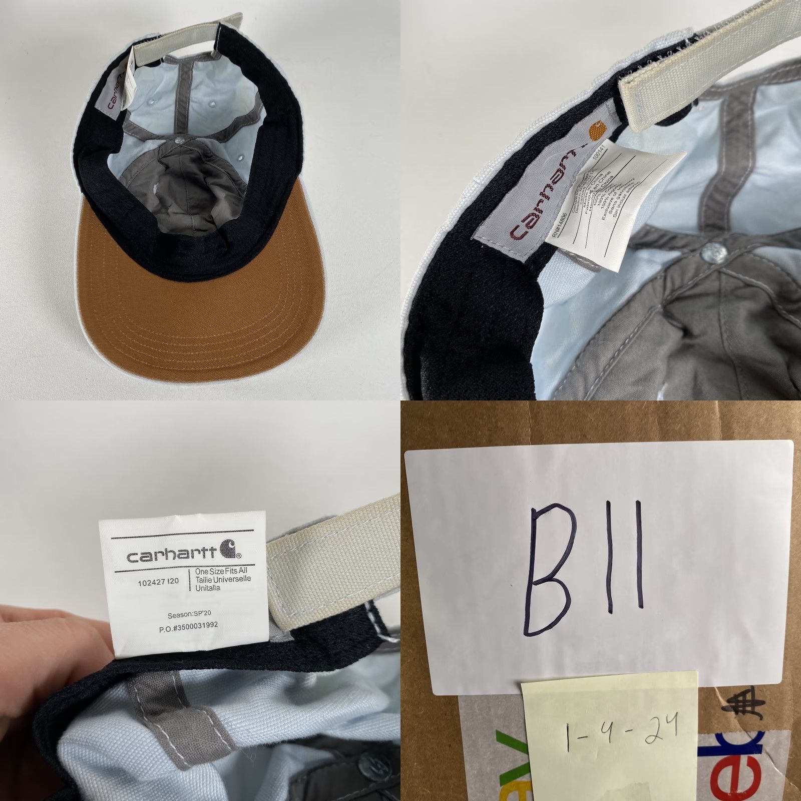 Carhartt VINTAGE Carhartt Force 102427 Women's Odessa Cap Light Blue Canvas Adjustable READ Size ONE SIZE - 8 Thumbnail