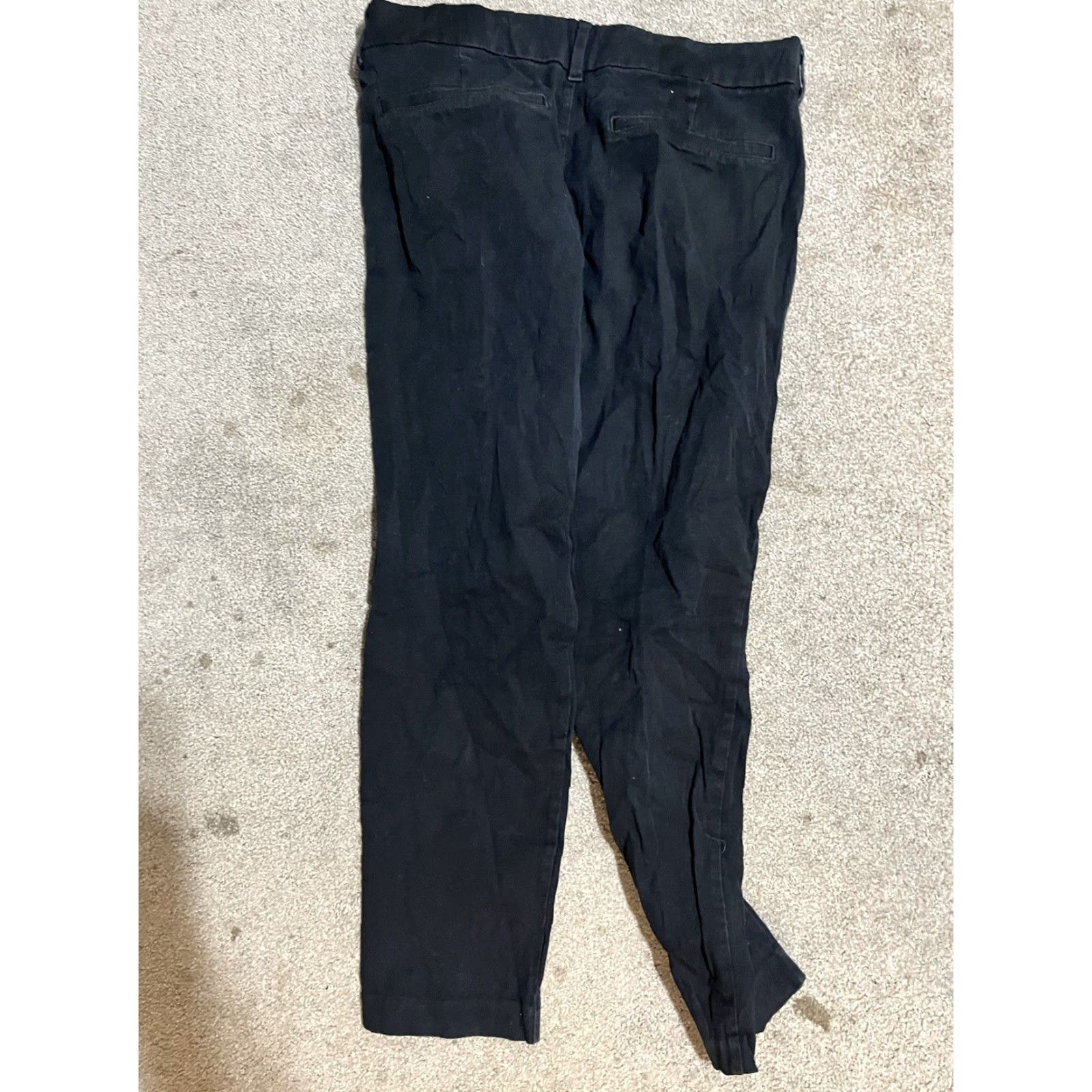 Old Navy Old Navy Black Pixie High-Rise Ankle Pants Women Size 12 Slim Cotton Blend Flat Front Pockets 12 Regular Women's Pants Size 34" / US 12 / IT 48 - 3 Thumbnail