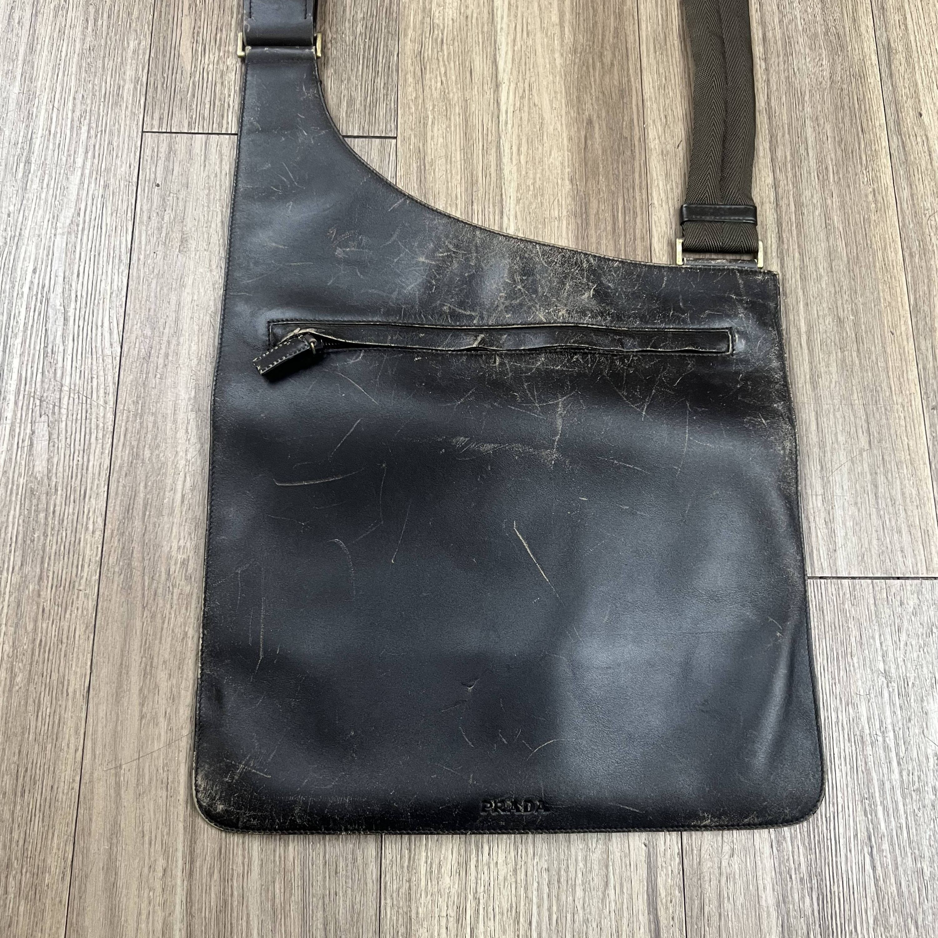 Prada Prada Vintage Asymmetric Leather Shoulder Bag Size ONE SIZE - 2 Thumbnail