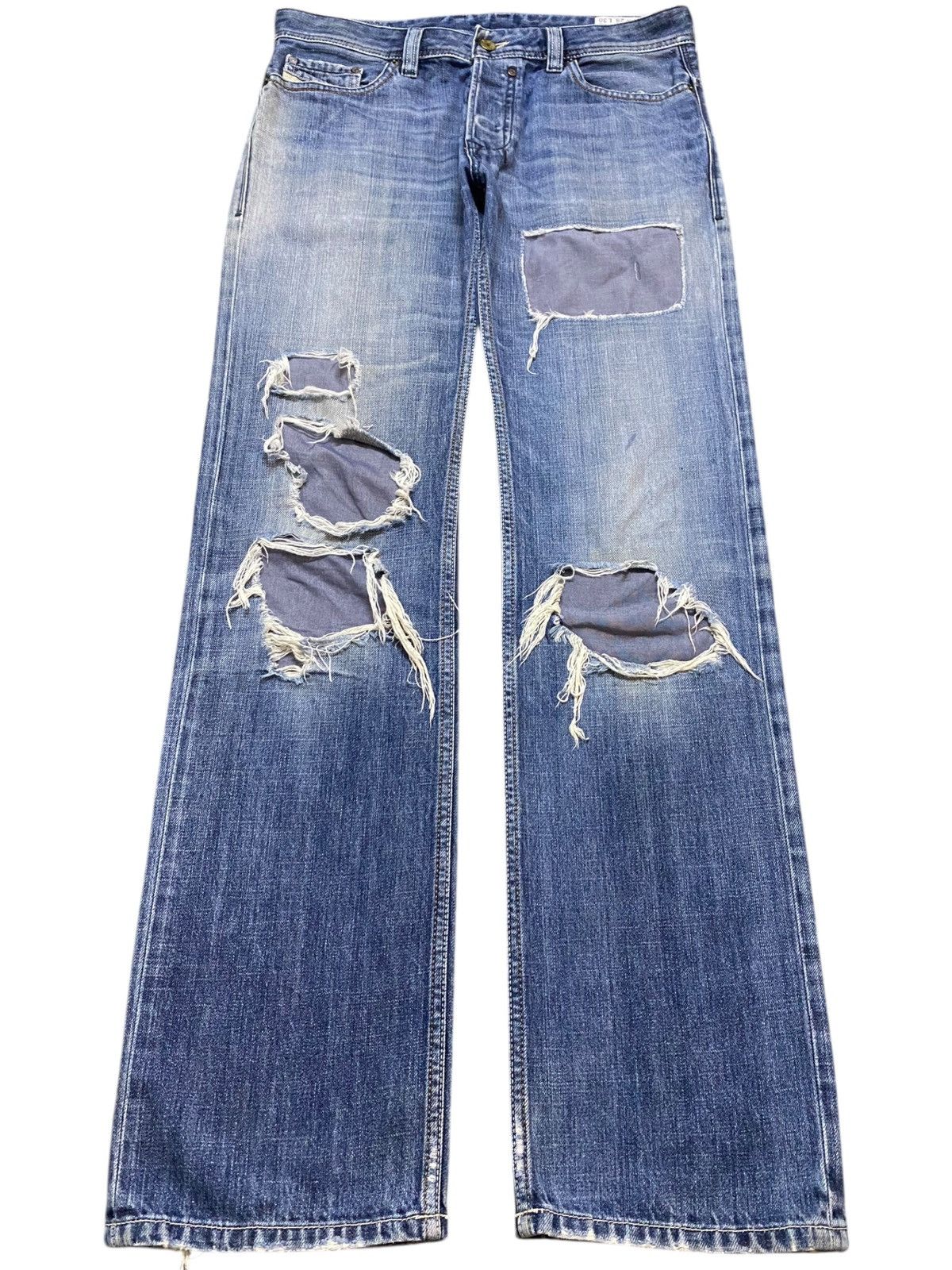 Diesel Black Gold Vintage Diesel Jeans Safado Full Button Distressed Rock Size US 32 / EU 48 - 1 Thumbnail