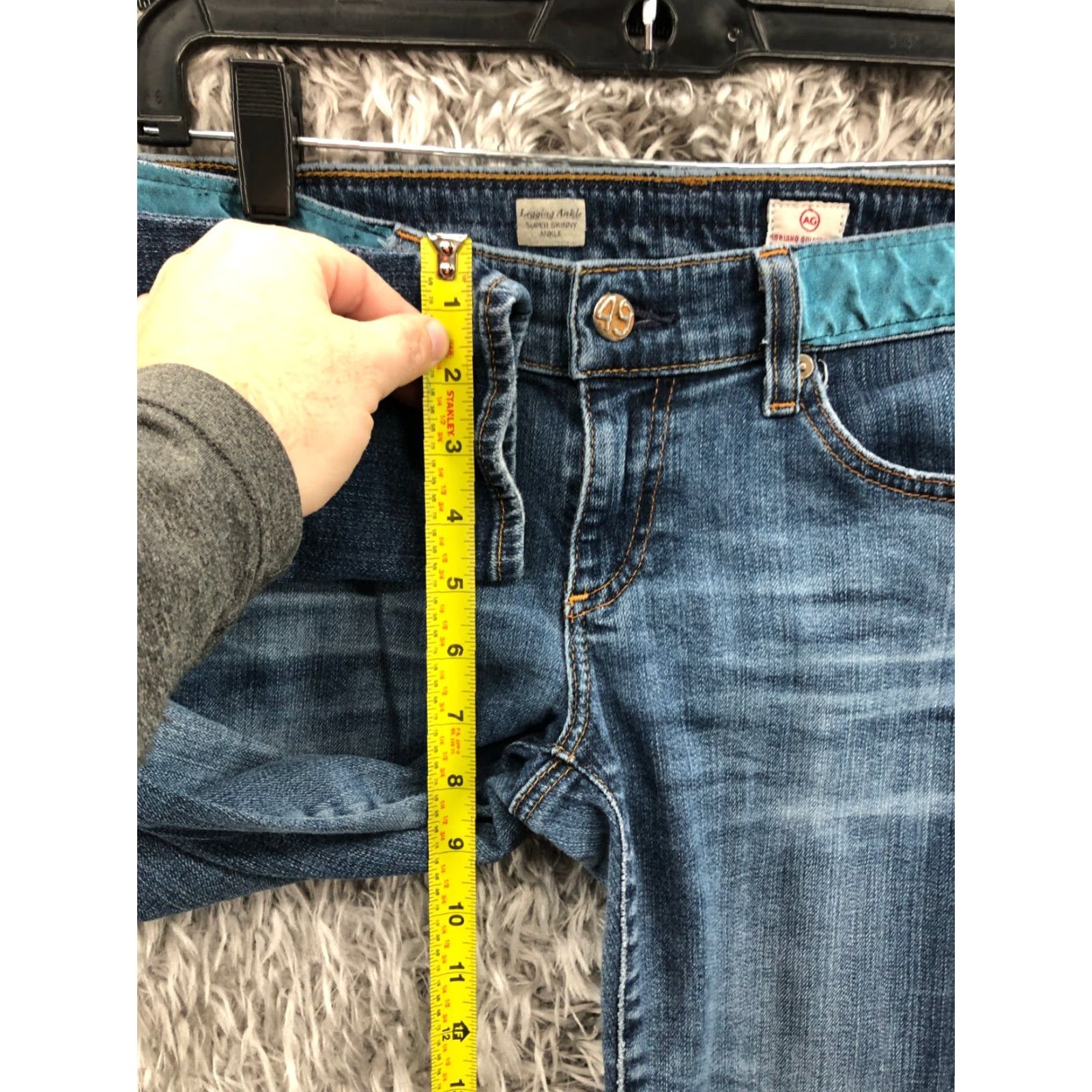 Denime AG Adriano Goldschmied The Legging Super Skinny Jeans Women's 28 Blue Dark Wash 5-Pocket Denim Mid Rise Size 28" / US 6 / IT 42 - 4 Thumbnail