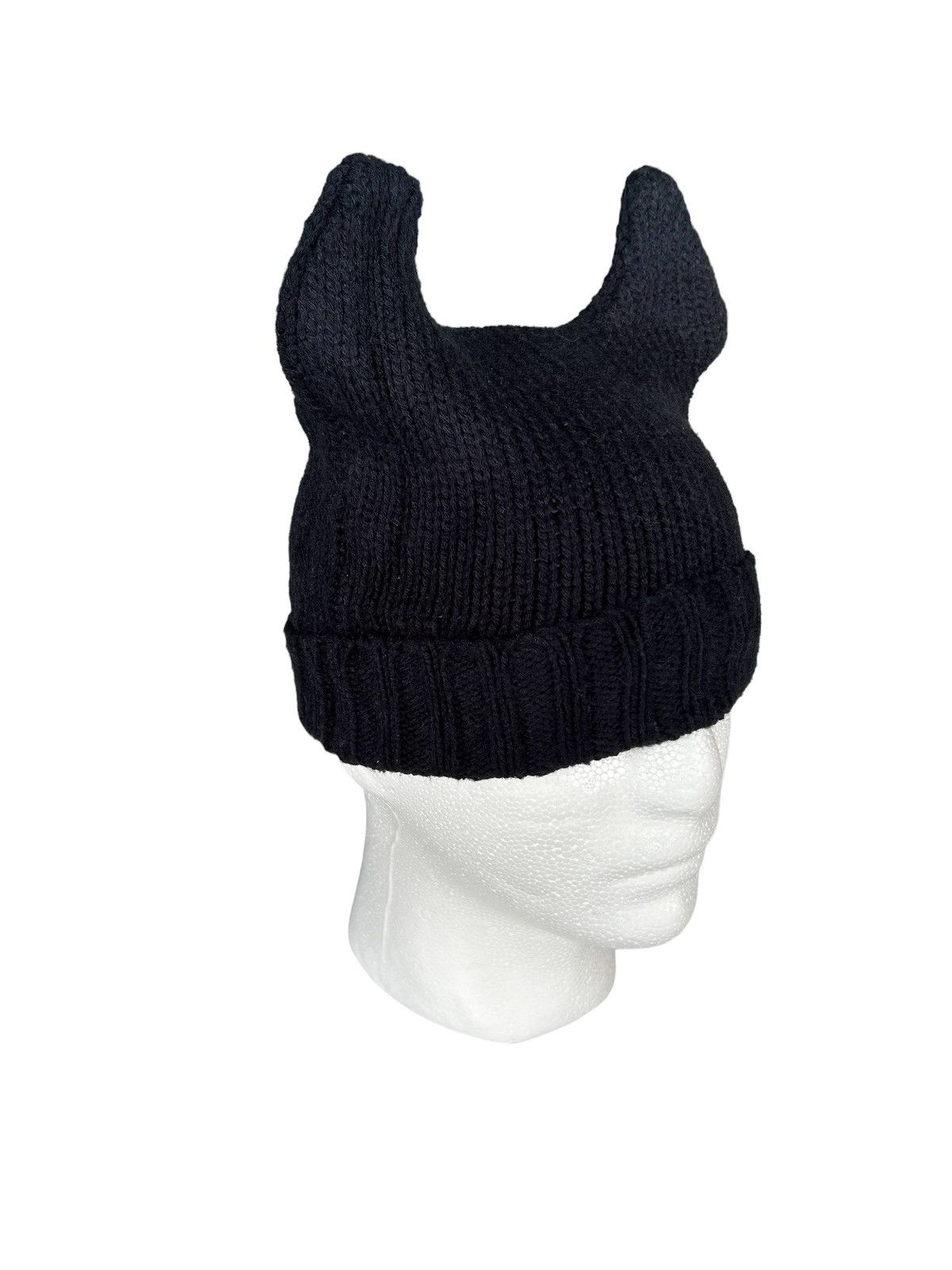 14th Addiction × Le Grande Bleu (L.G.B.) × Seditionaries Devil Horn Knitted Beanie Hats☠️ Size ONE SIZE - 2 Thumbnail