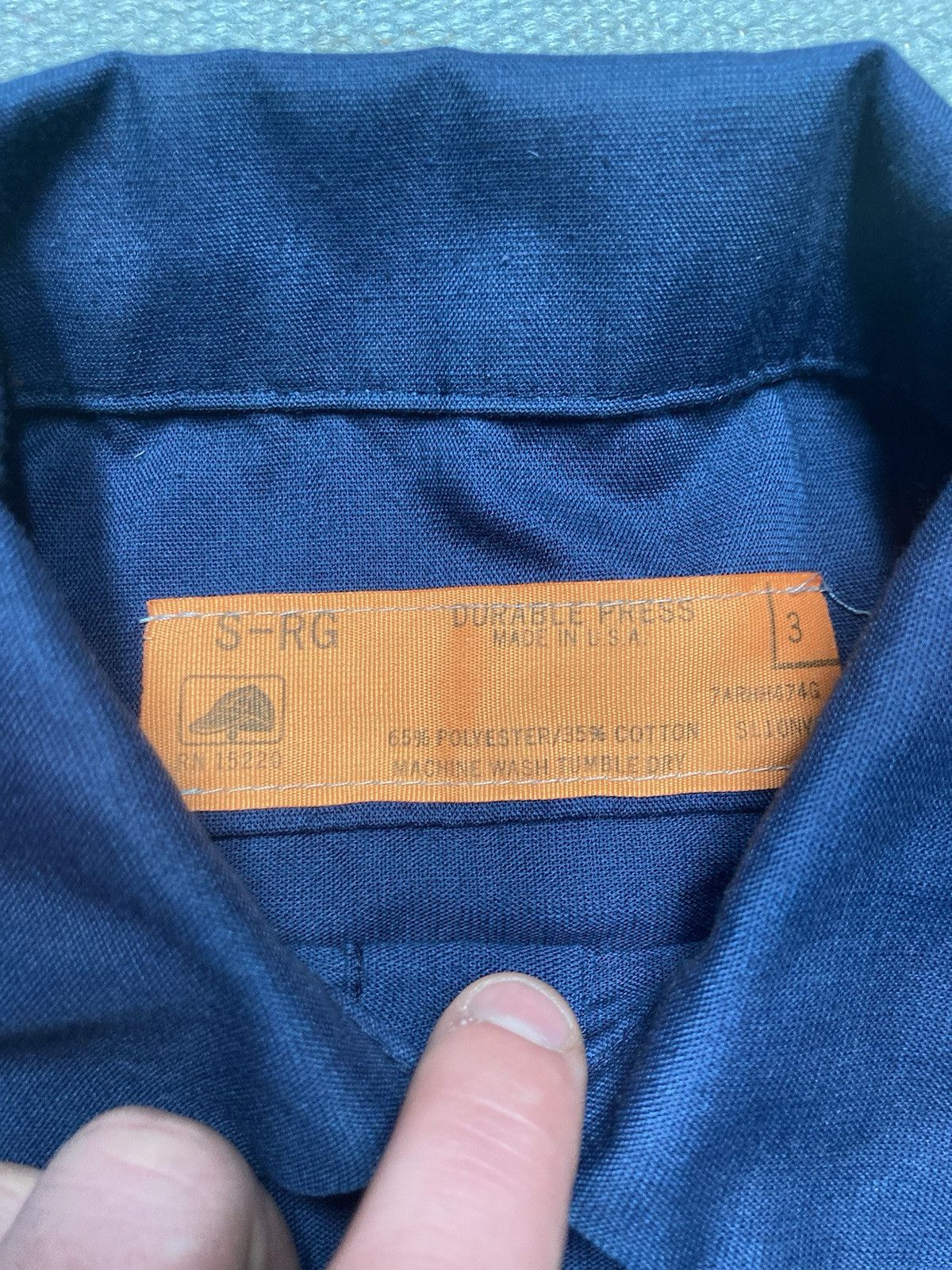 Red Kap × Vintage Vtg red kap work shirt navy blue paint distressed small Size US S / EU 44-46 / 1 - 6 Thumbnail