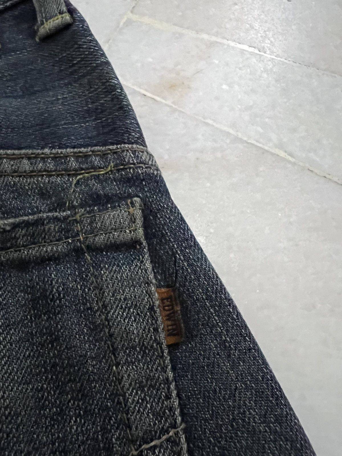 Edwin × If Six Was Nine 💥Baggy💥Vintage Edwin 505 Distressed Selvedge Jean Size US 32 / EU 48 - 17 Thumbnail