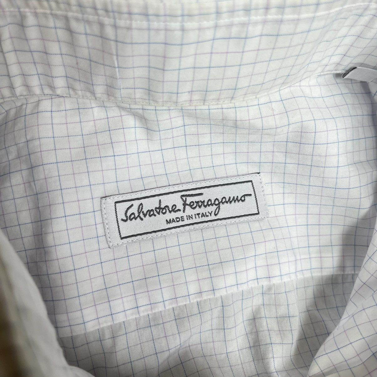 Salvatore Ferragamo Vintage Y2K Salvatore Ferragamo Light Button Up Dress Shirt Size US L / EU 52-54 / 3 - 4 Thumbnail