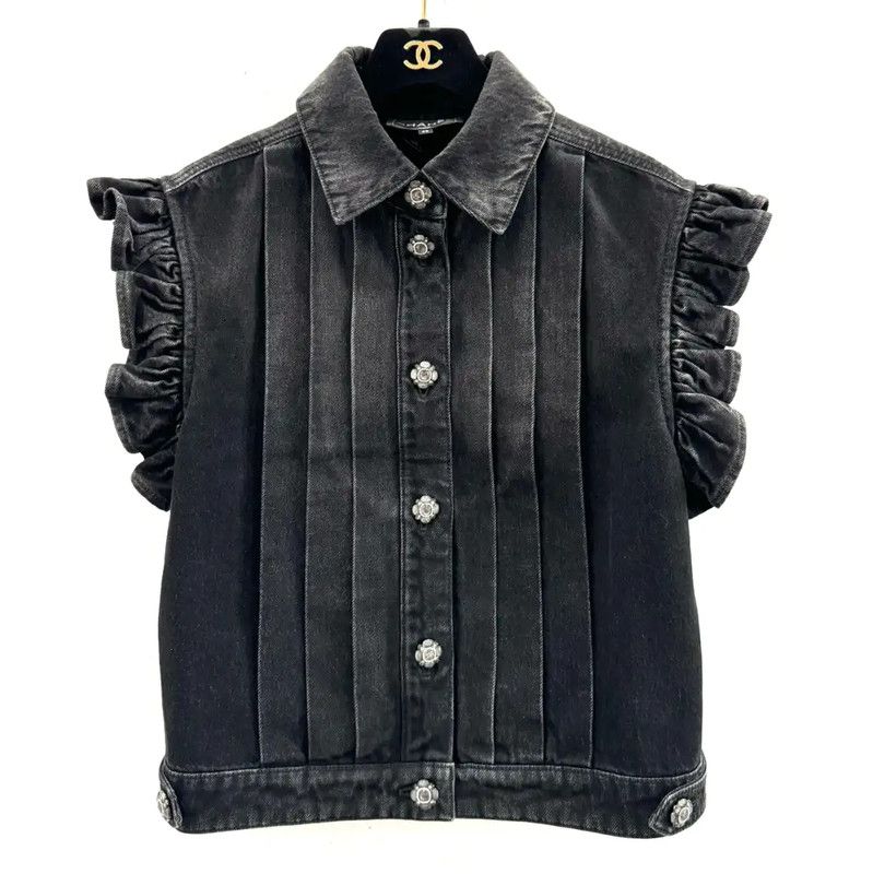 Chanel Black Cotton Women's Jacket 0089