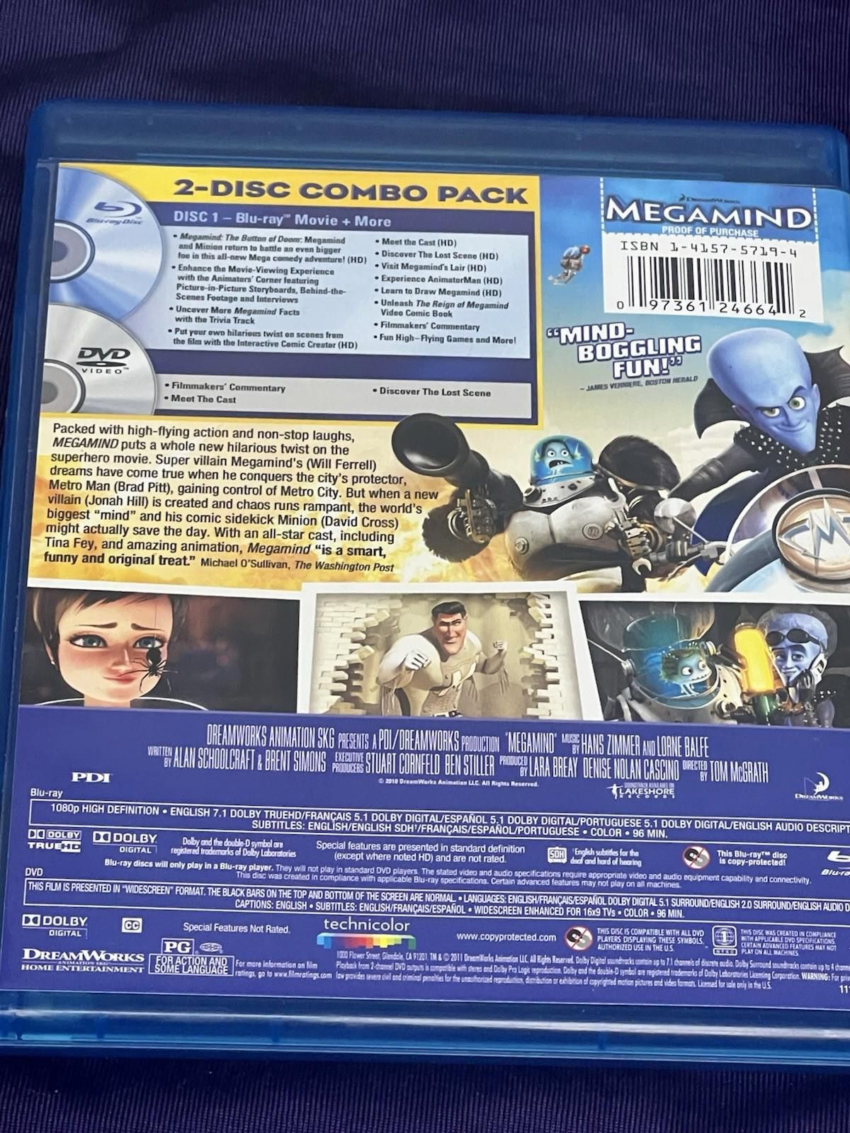 Other MegamindTwo-Disc Blu-ray/DVD Combo - DVD - Very Good Size ONE SIZE - 10 Thumbnail
