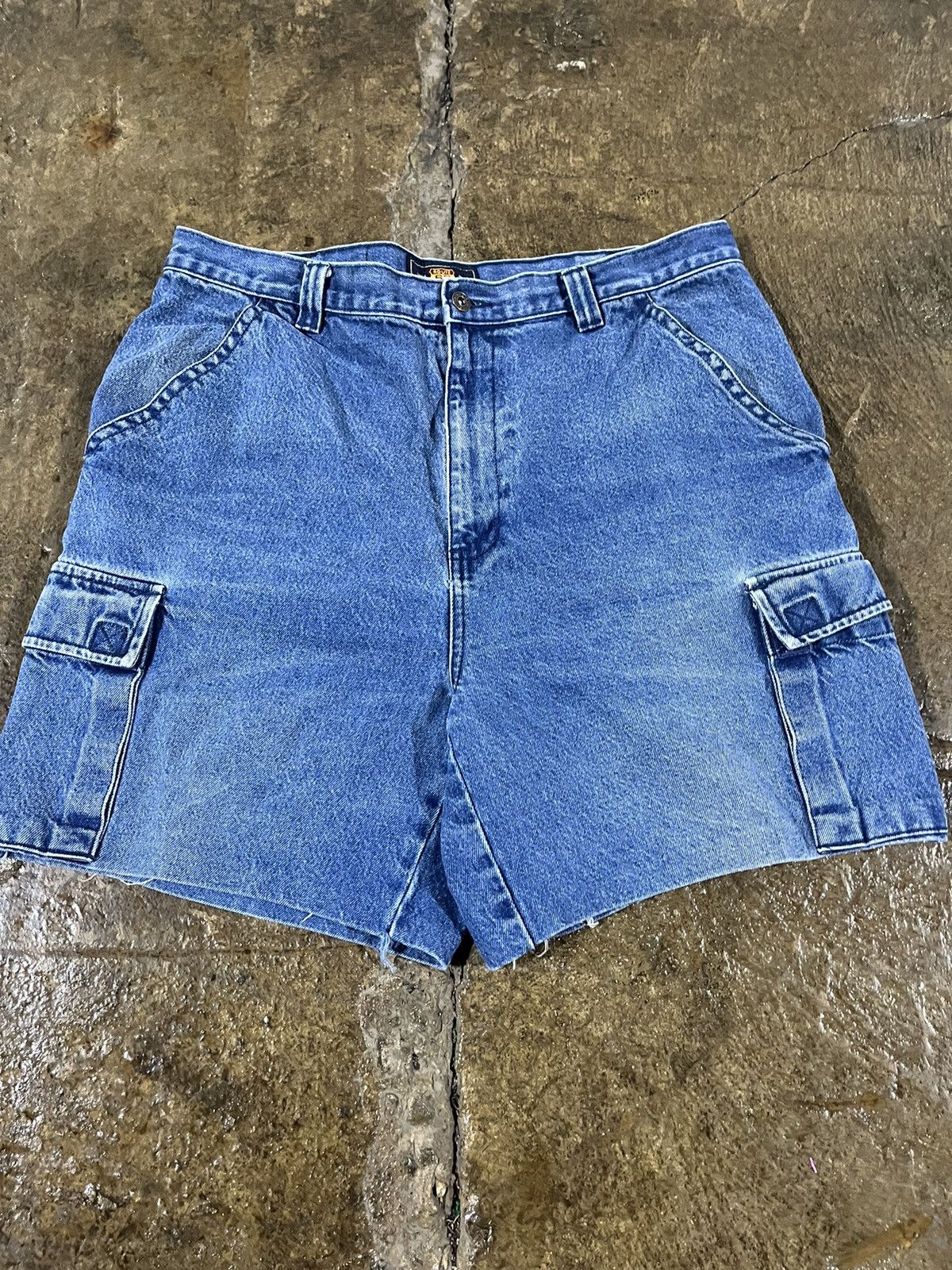 Carhartt × Route 66 × Vintage Crazy Y2K Route 66 Cargo Jorts Essential Faded Skater Shorts Size US 36 / EU 52 - 5 Thumbnail