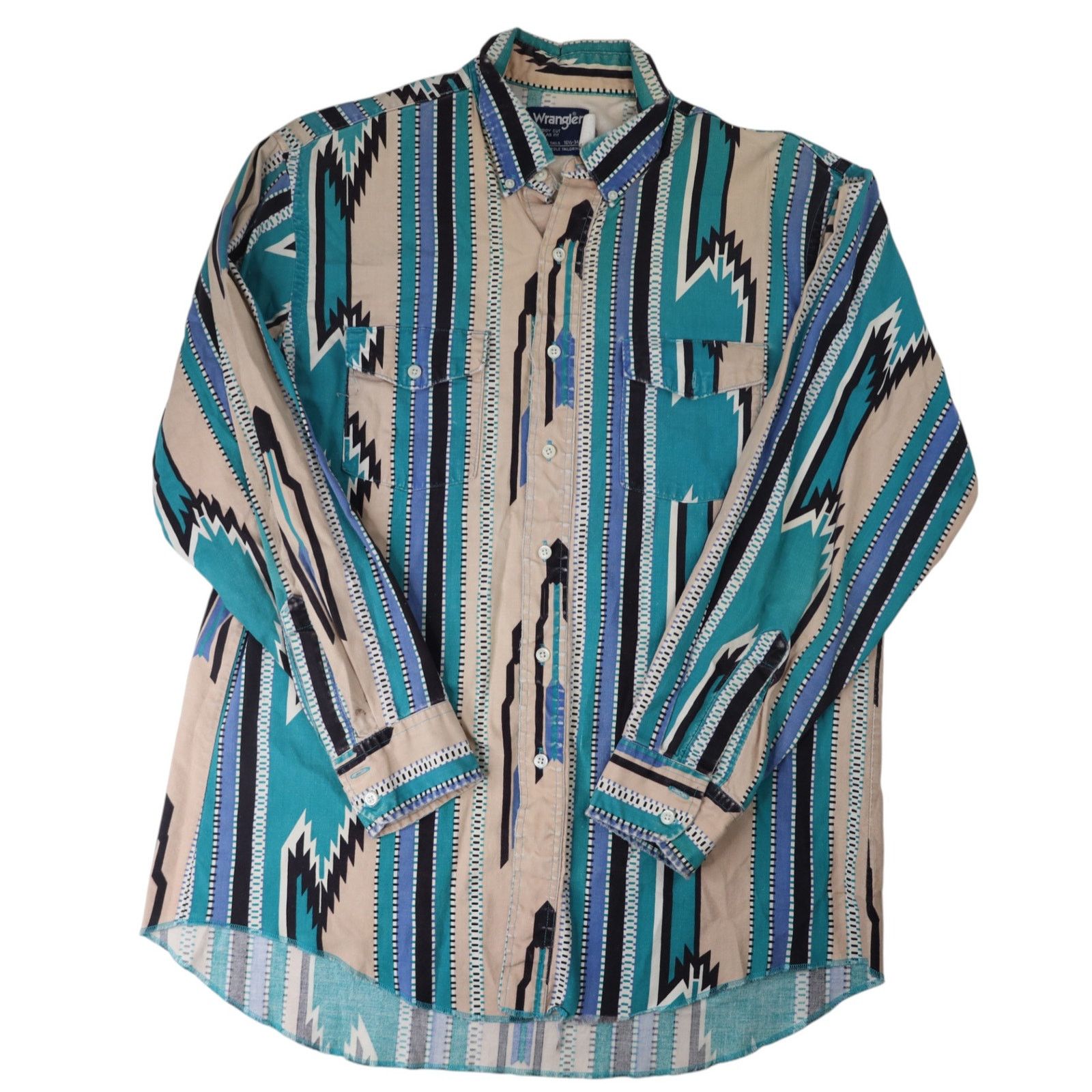 Wrangler VTG Wrangler Aztec Navajo Design Striped Western Shirt Size US L / EU 52-54 / 3 - 1 Thumbnail