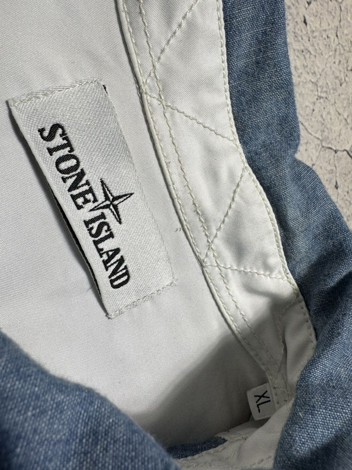 Stone Island Stone Island Luxury Button Up Shirt Patch Size XL Size US XL / EU 56 / 4 - 6 Thumbnail