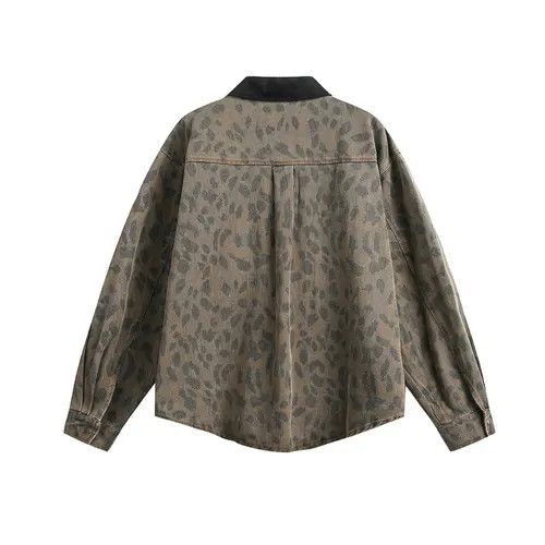 Other Leopard Print Denim Shirt with Black Collar Size US M / EU 48-50 / 2 - 4 Thumbnail
