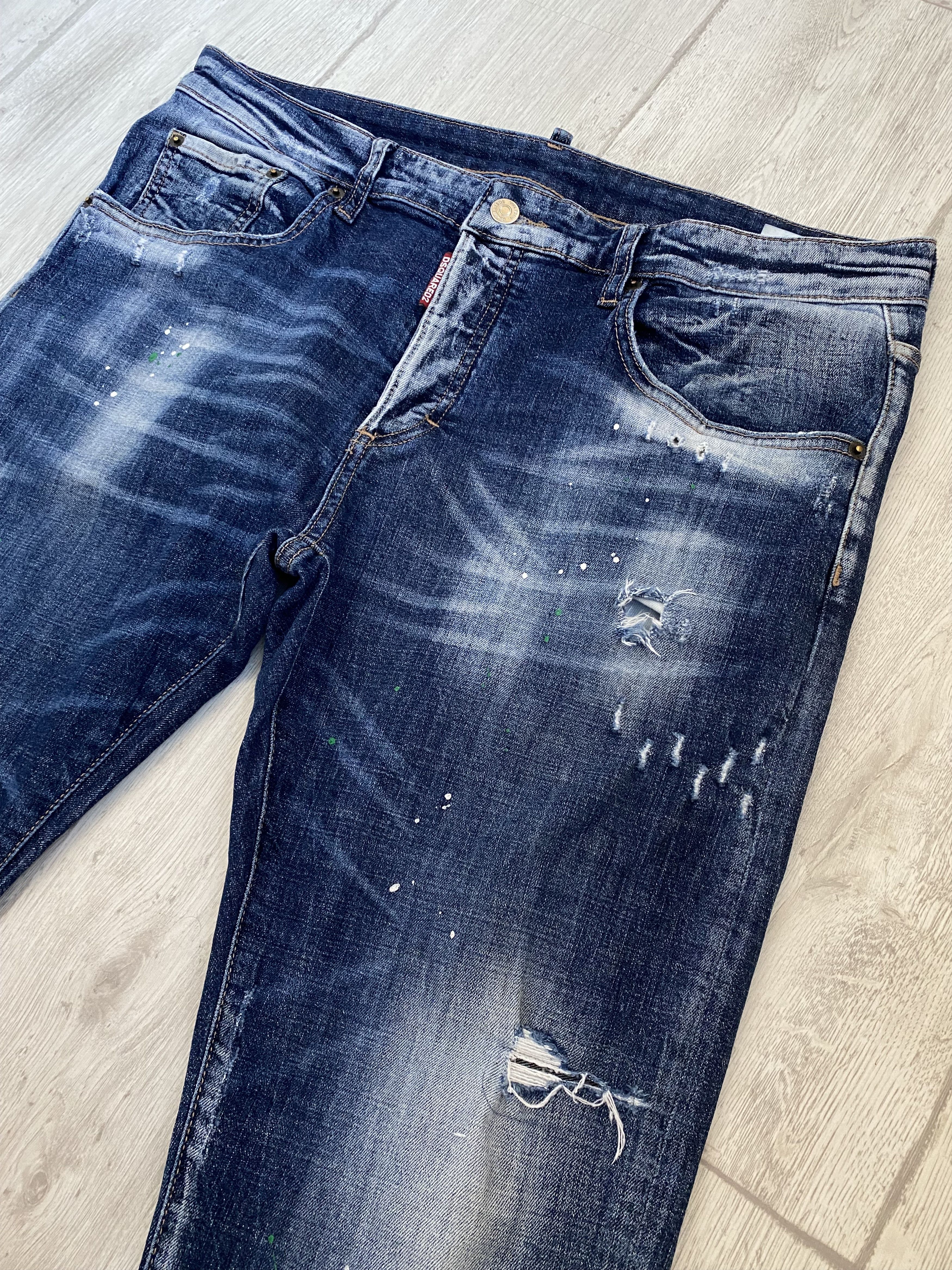 Dsquared2 × Hysteric Glamour × If Six Was Nine Rare vintage y2k Dsquared2 distressed painted skinny jeans Size US 38 / EU 54 - 6 Thumbnail