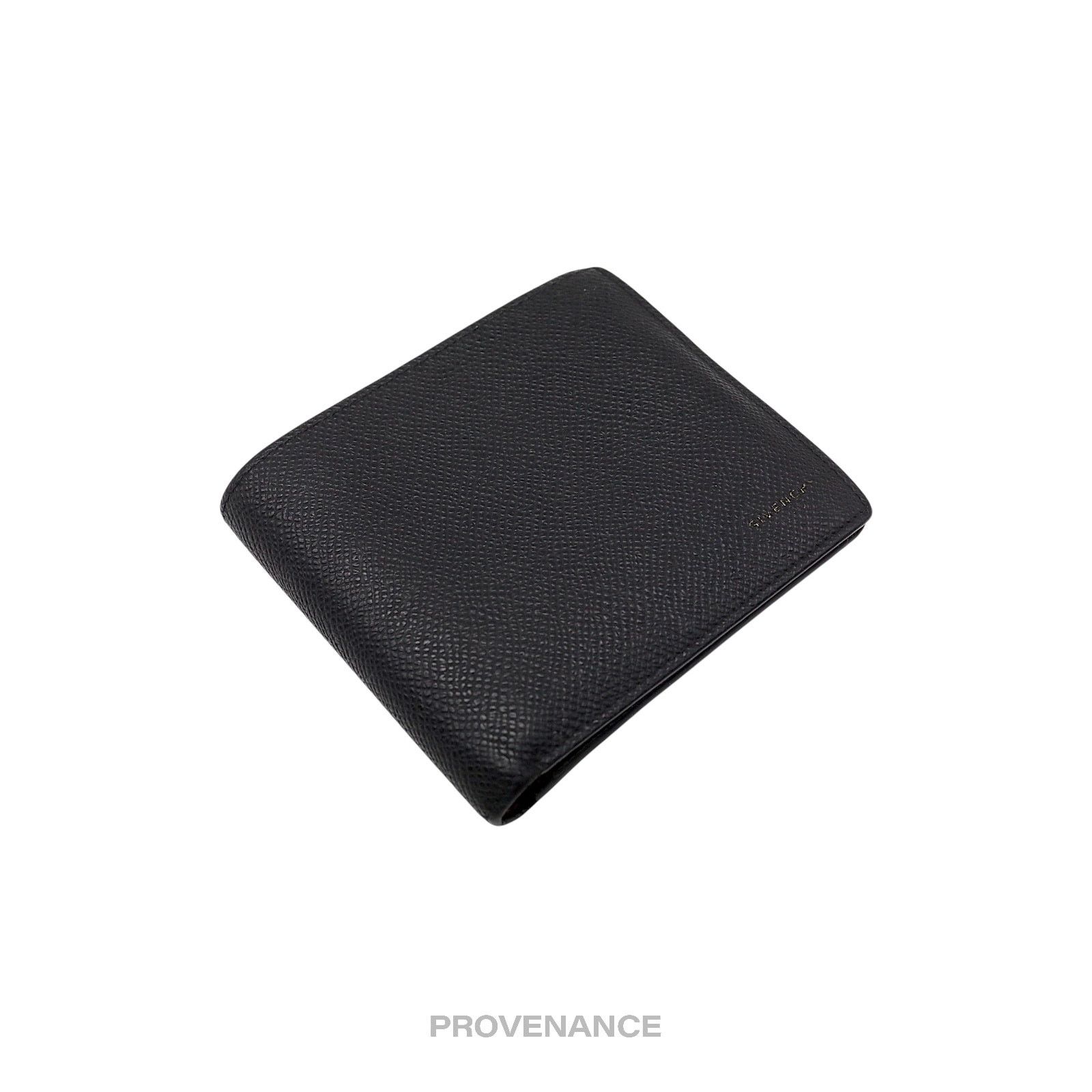 Givenchy 🔴 Givenchy Logo Bifold Wallet - Black Red Grained Leather Size ONE SIZE - 4 Thumbnail
