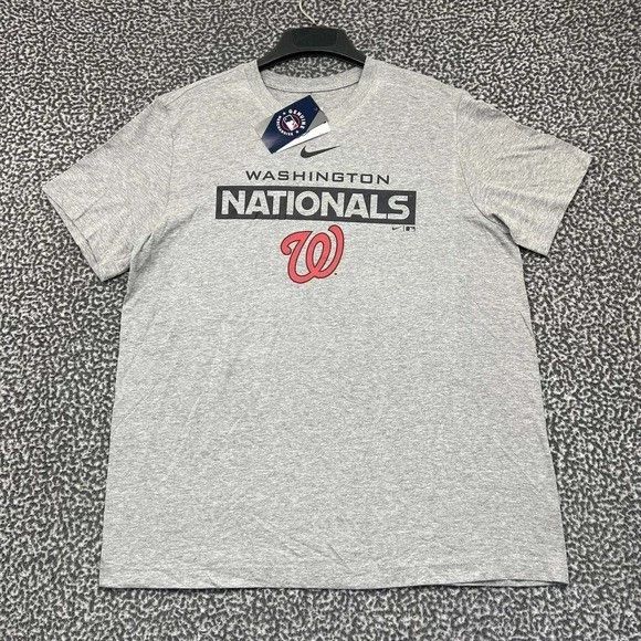 Nike Nike Shirt Men Gray Washington Nationals Crew Neck New L Size US L / EU 52-54 / 3 - 1 Thumbnail