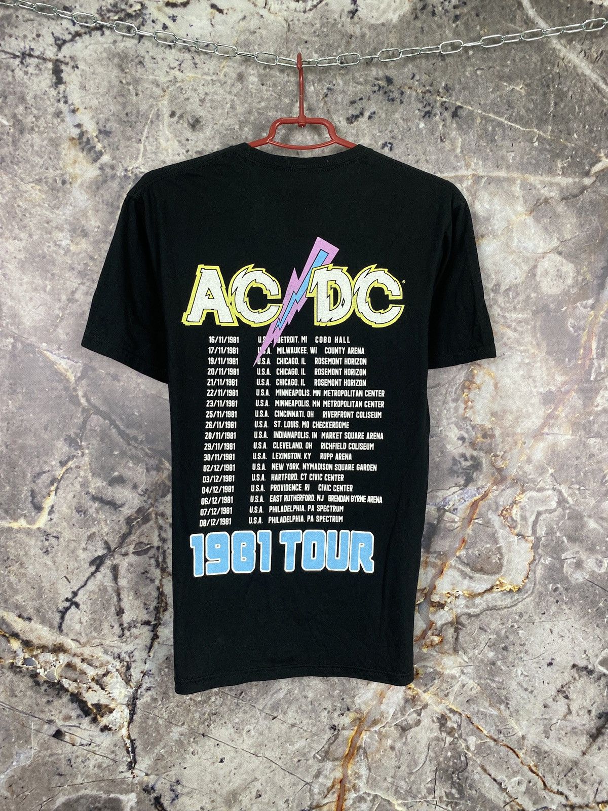 AC/DC × Vintage Men’s AC/DC Live 1981 Tour (2021) T Shirt Size M Size US M / EU 48-50 / 2 - 6 Thumbnail