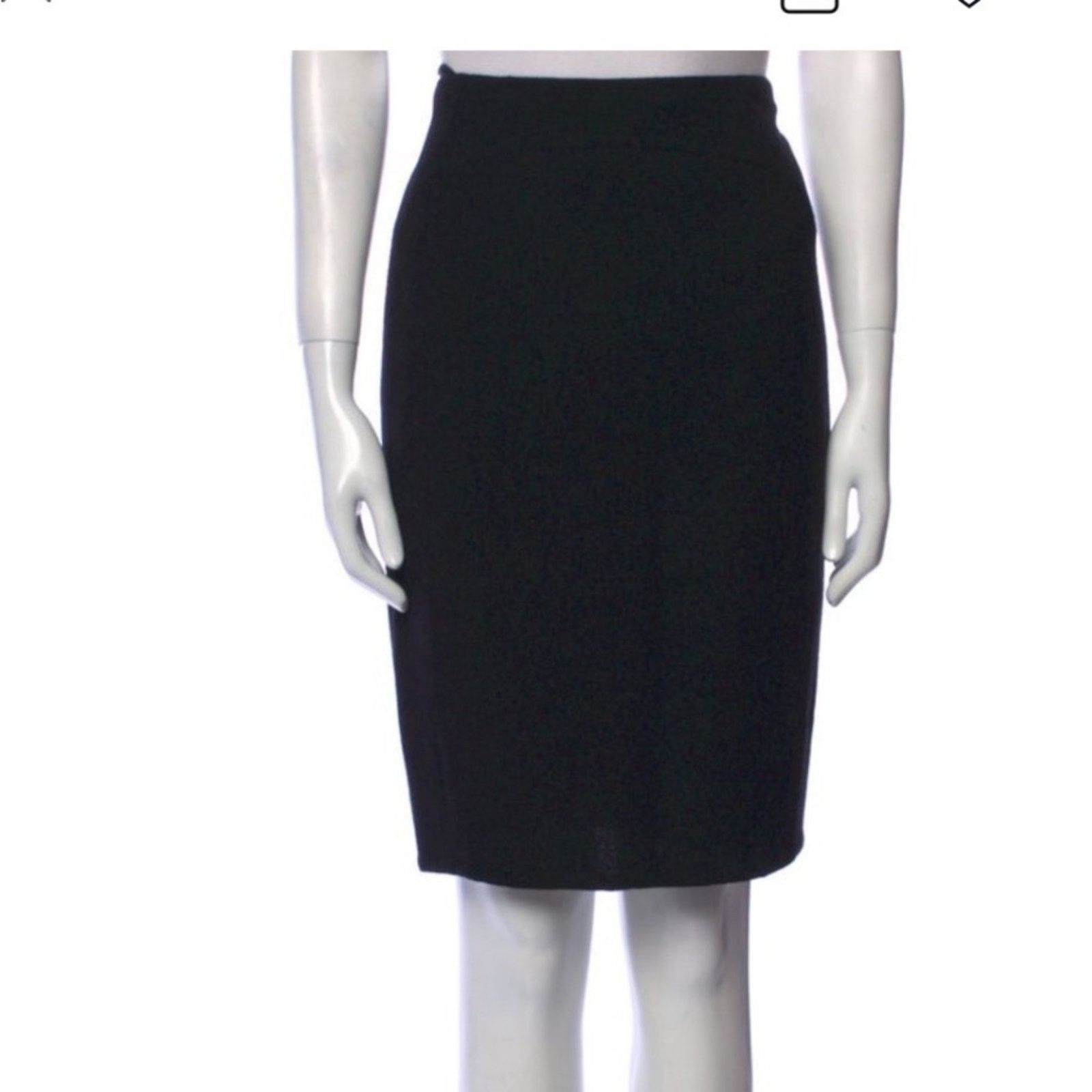 & Other Stories Chado by Ralph Rucci Black Wool Pencil Skirt Size 23" - 1 Thumbnail