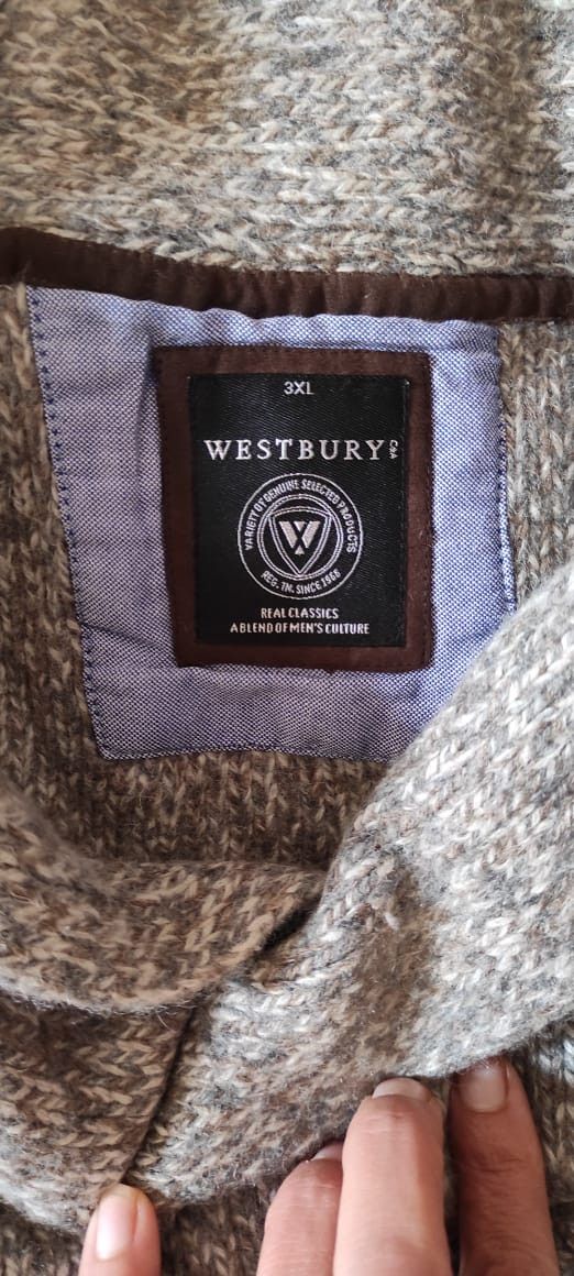 C&A Westbury C&A Mens Wool Classic Sweater Patched Elbow Size US XXL / EU 58 / 5 - 4 Thumbnail
