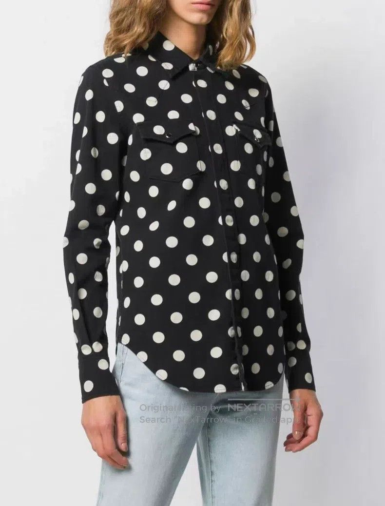 Saint Laurent Paris Saint Laurent Paris Double Pocket Cat-Eye扣Button Black and Size US S / EU 44-46 / 1 - 8 Thumbnail