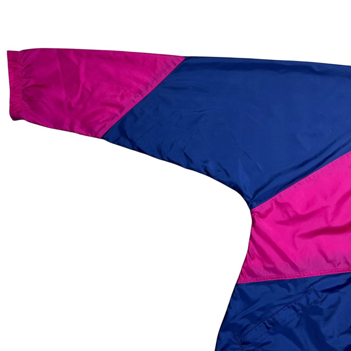 Nike Vtg 1990s Nike Swoosh Color Block Zip Up Windbreaker Jacket Size US L / EU 52-54 / 3 - 8 Thumbnail